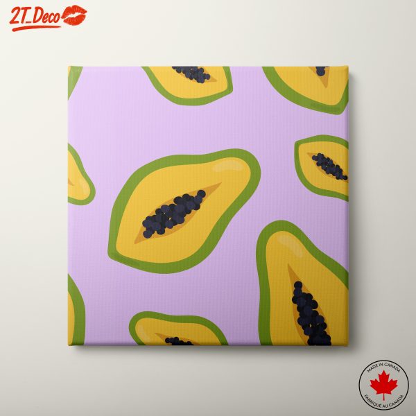 Colorful Abstract Papaya Art