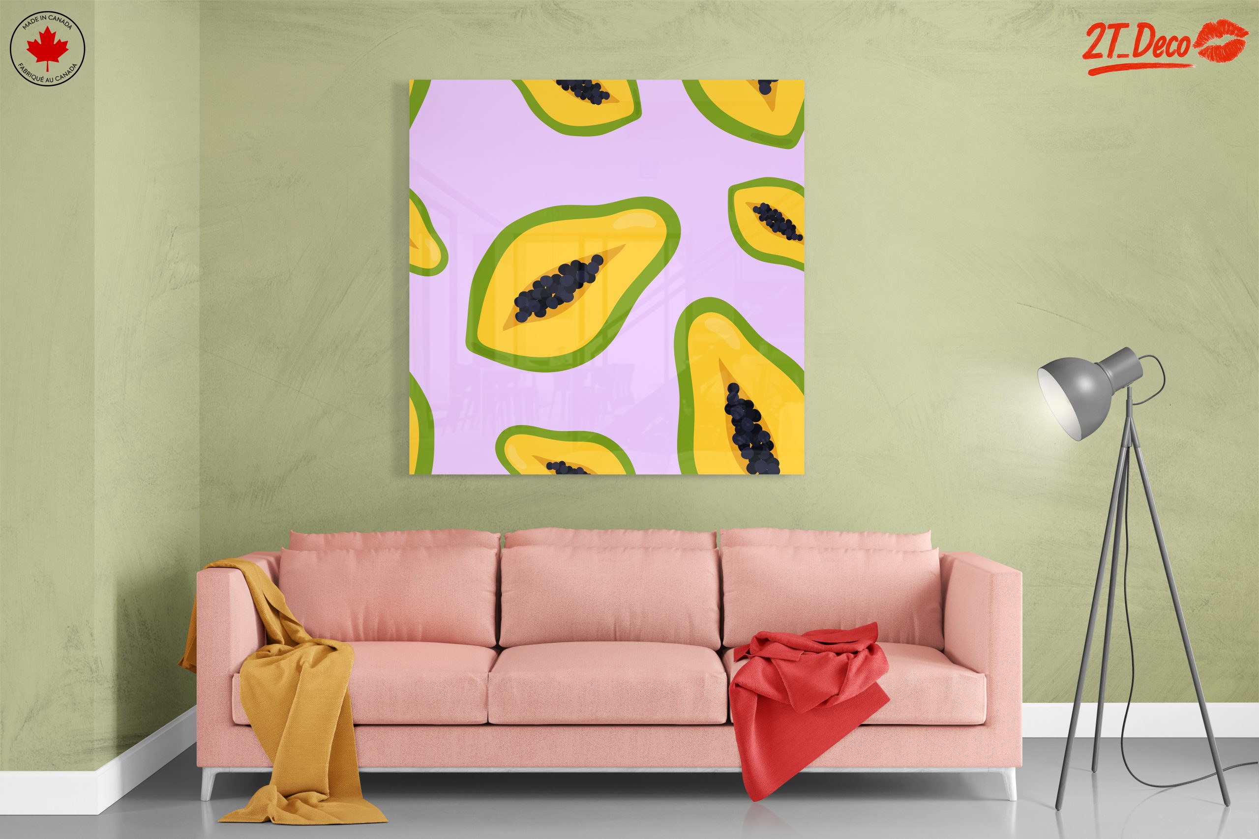 Colorful Abstract Papaya Art - Image 7