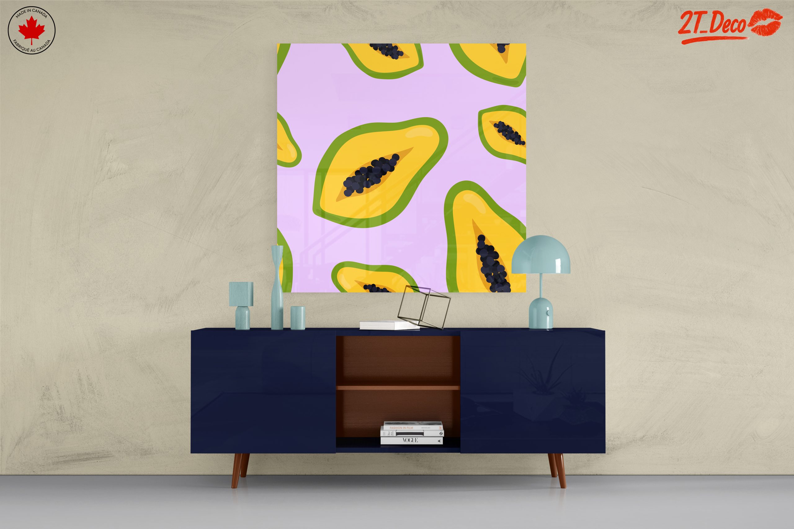 Colorful Abstract Papaya Art - Image 8