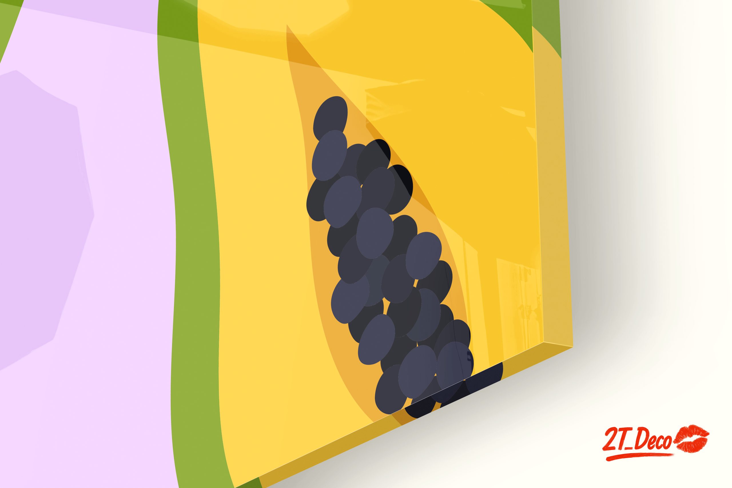 Colorful Abstract Papaya Art - Image 9
