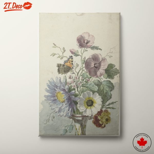 Colorful Floral Arrangement With Butterfly