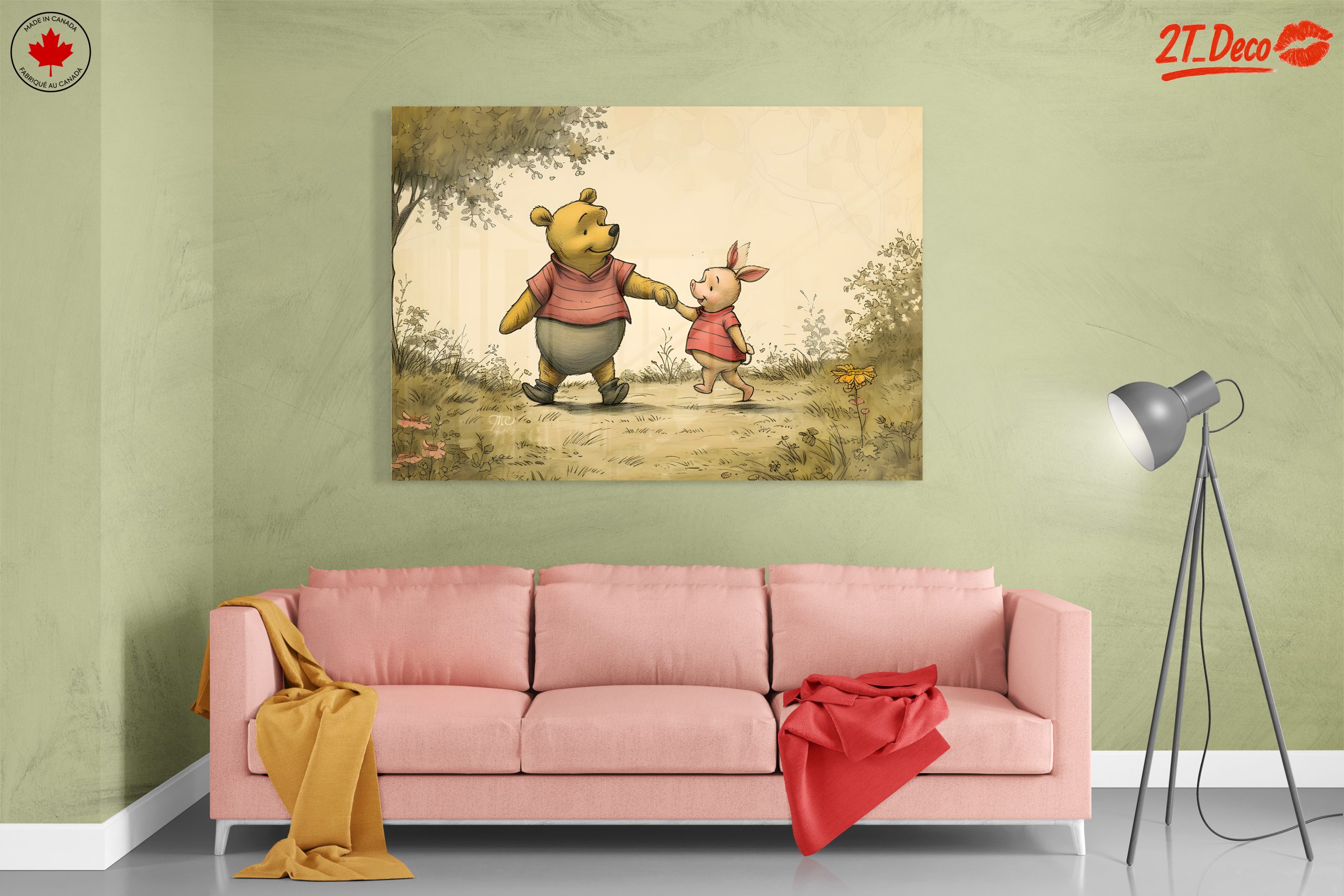 Whimsical Bear and Piglet Characters Walking Together - Image 7