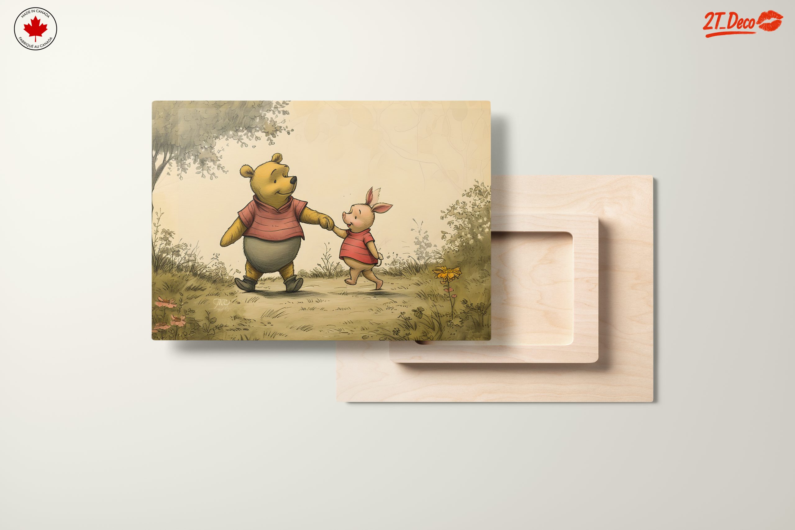 Whimsical Bear and Piglet Characters Walking Together - Image 11