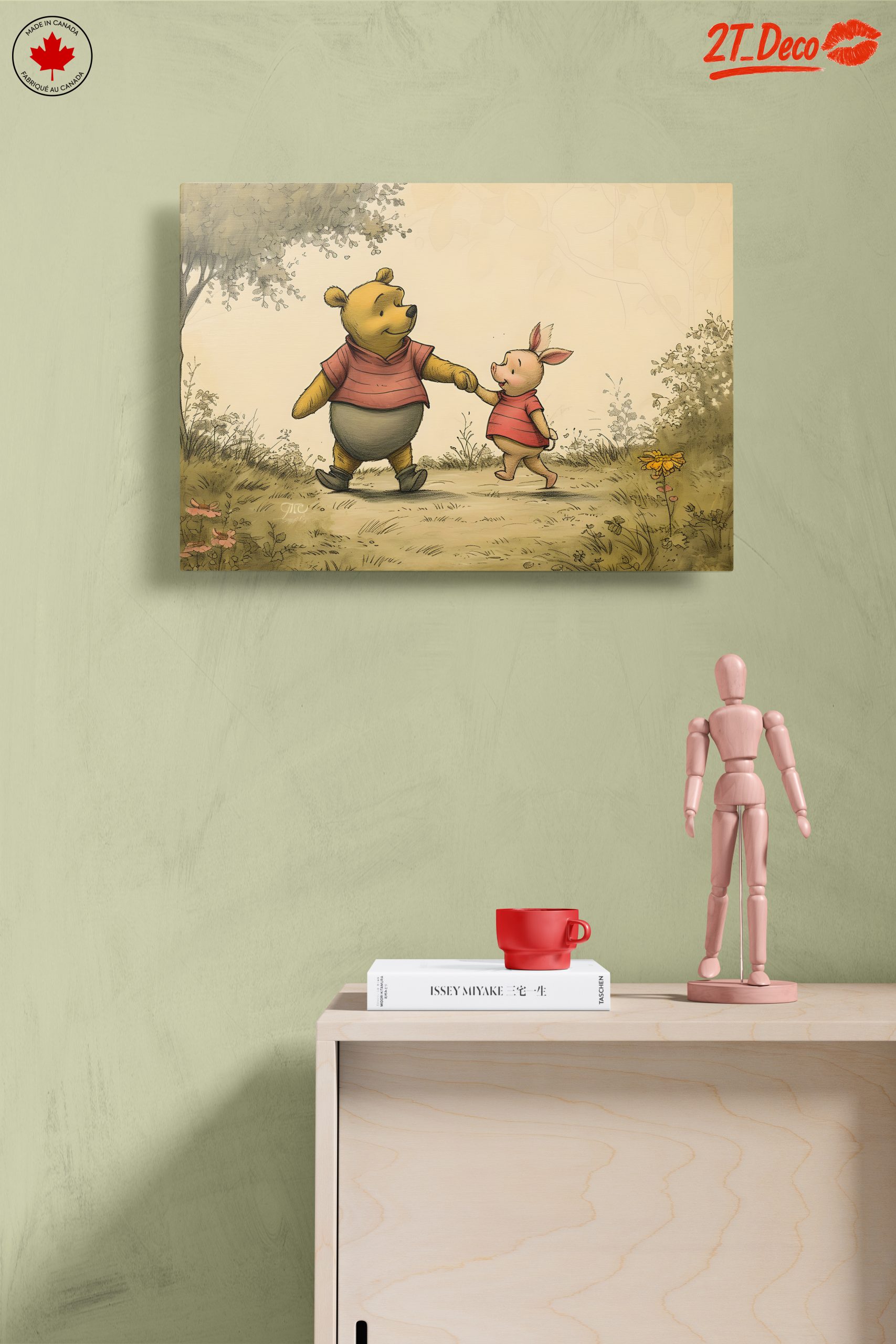 Whimsical Bear and Piglet Characters Walking Together - Image 14