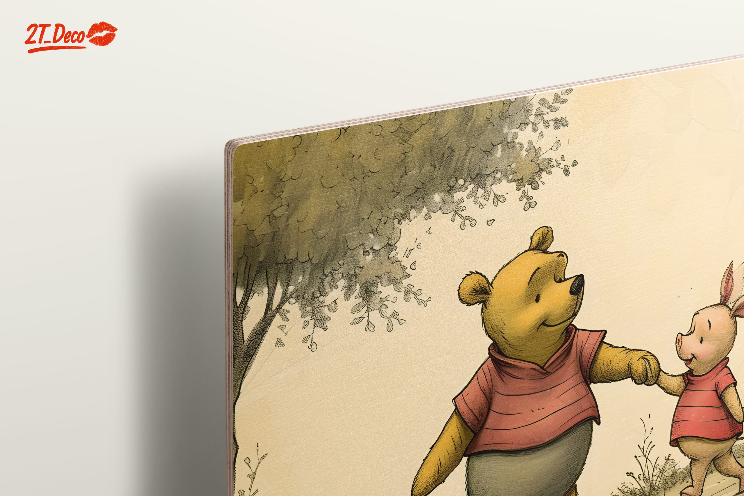 Whimsical Bear and Piglet Characters Walking Together - Image 15