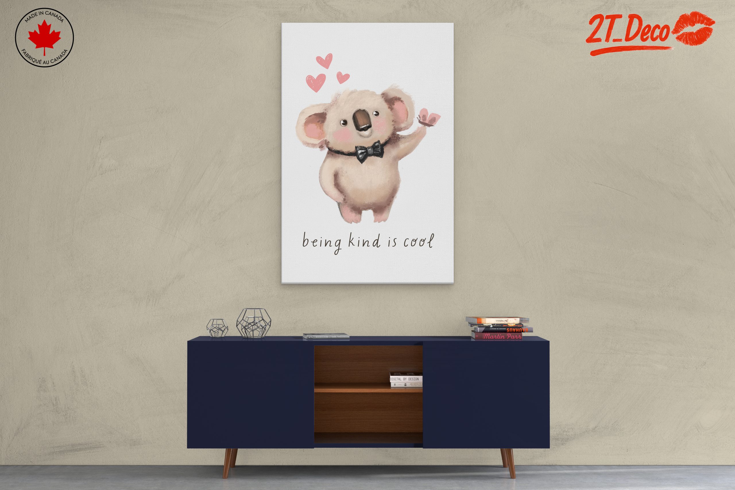 Adorable Koala Character Art with Kind Message - Image 3