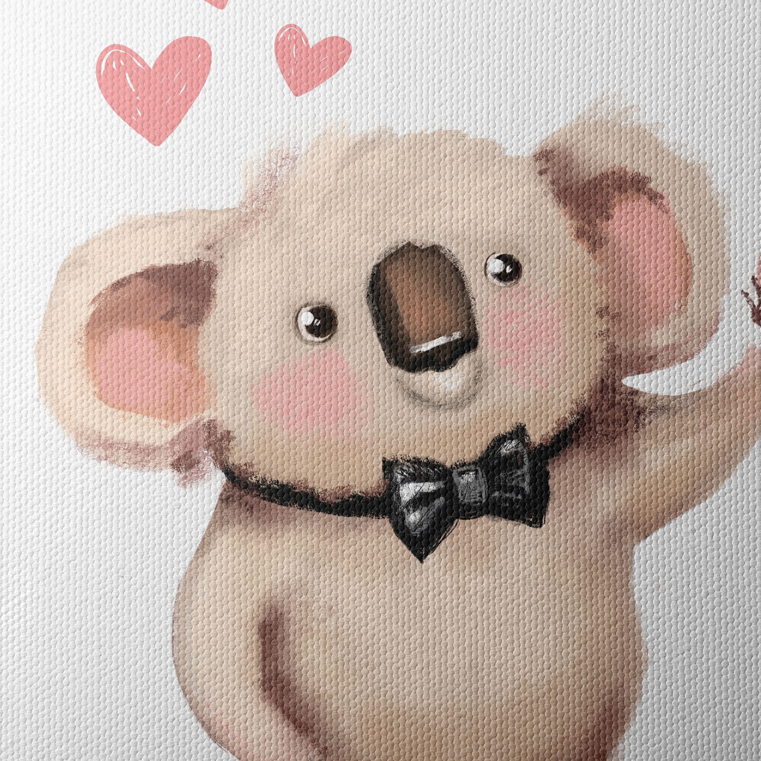 Adorable Koala Character Art with Kind Message - Image 4