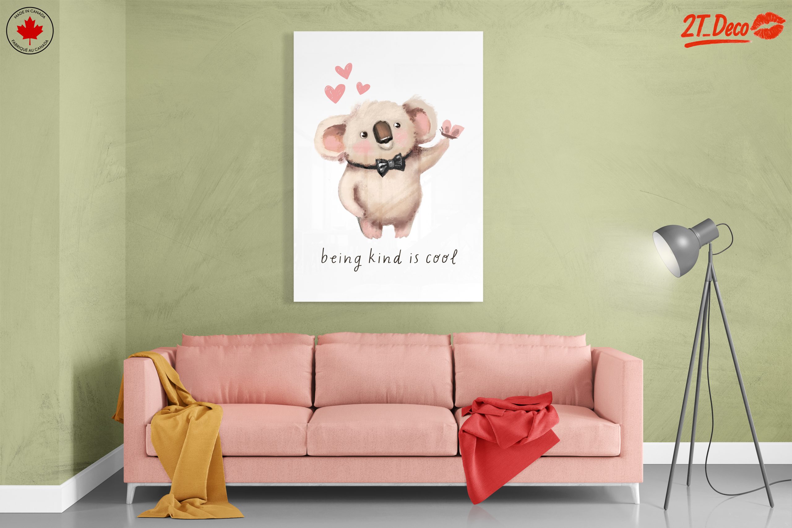 Adorable Koala Character Art with Kind Message - Image 7