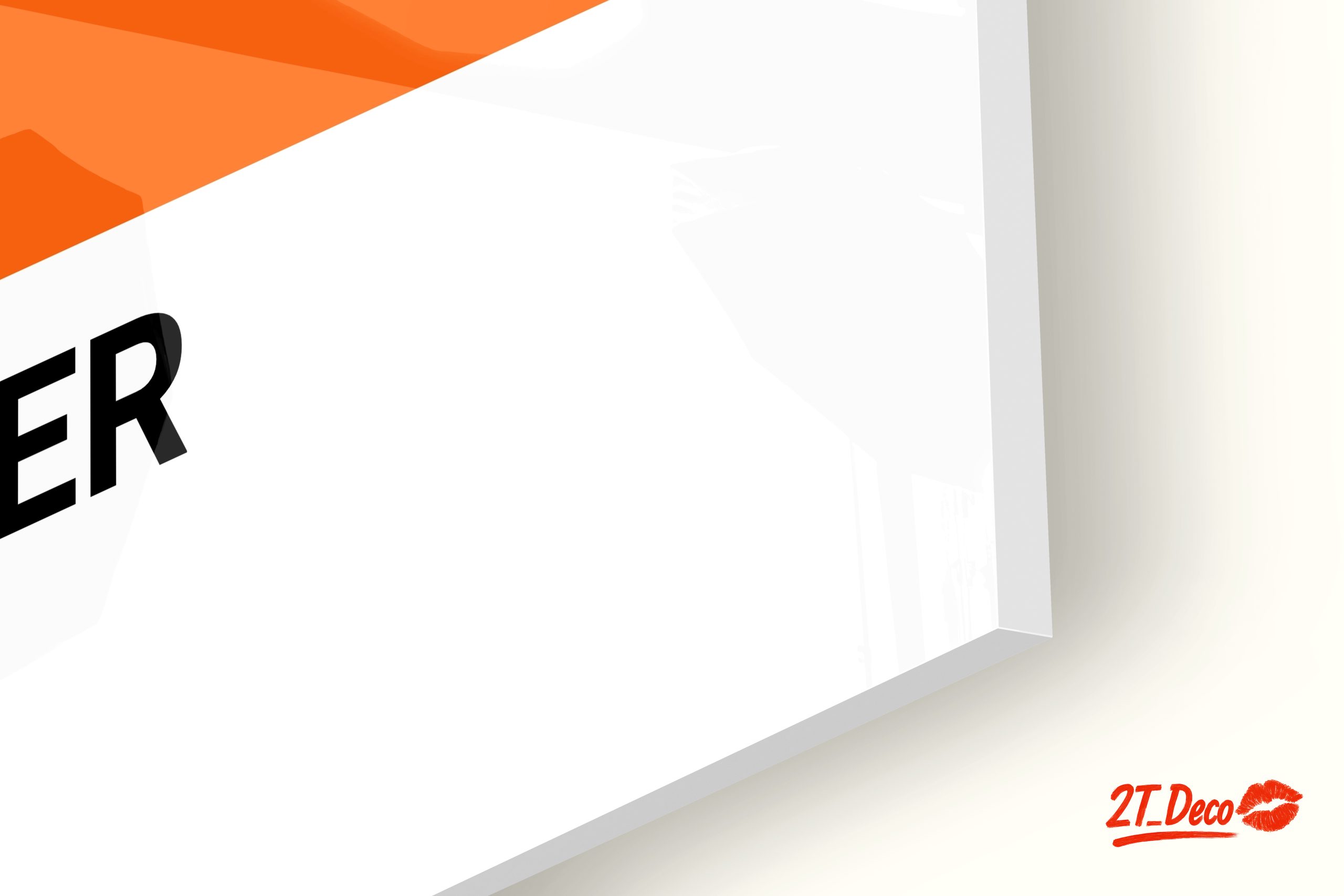 Vibrant Solid Orange Art - Image 9