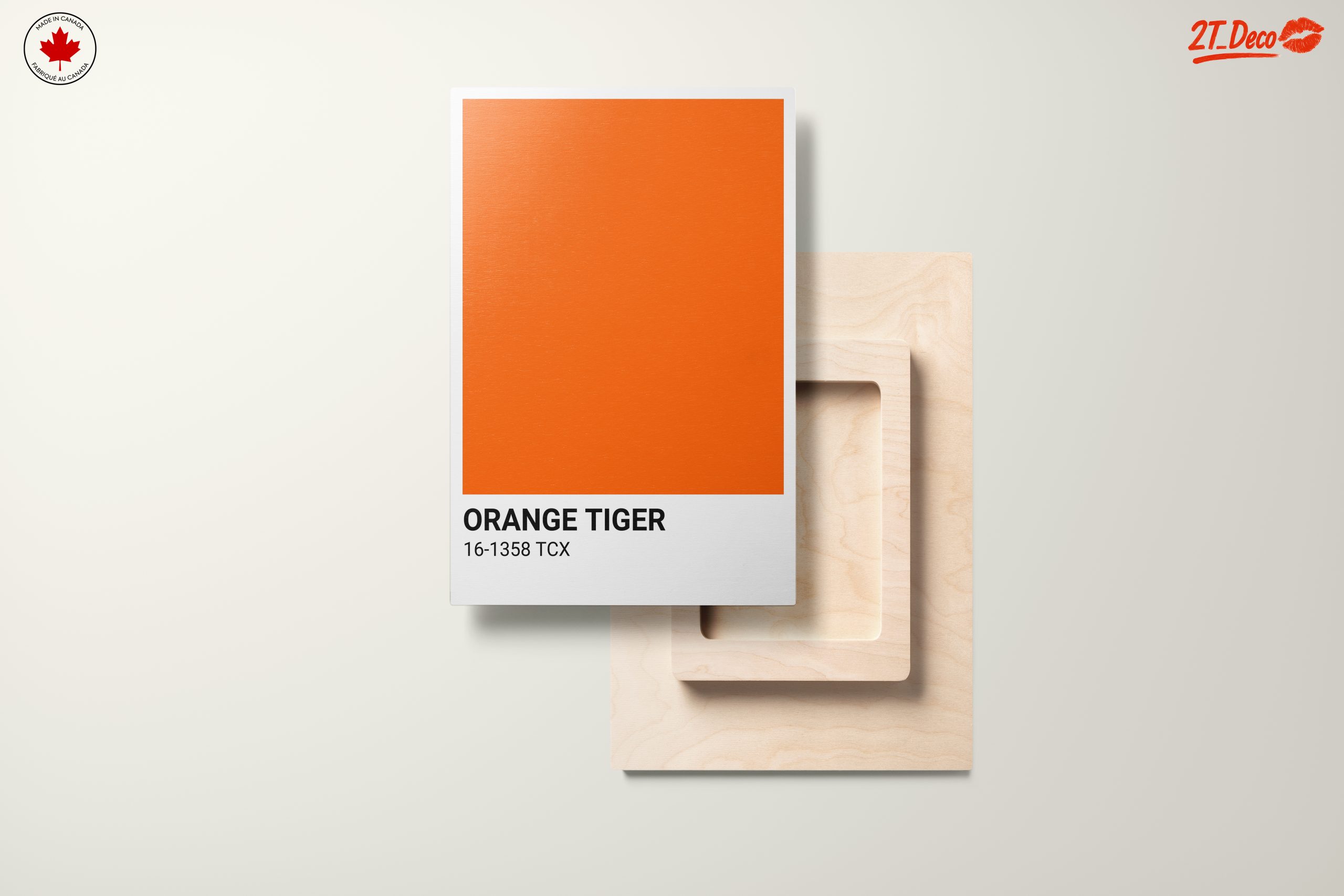 Vibrant Solid Orange Art - Image 11