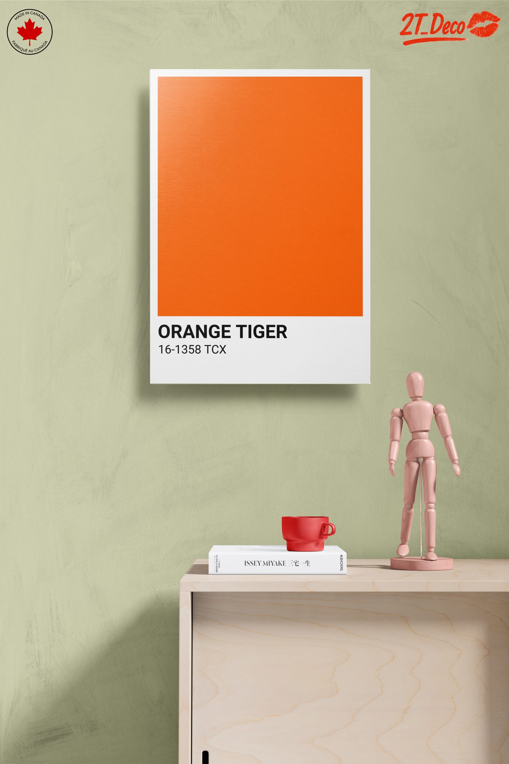 Vibrant Solid Orange Art - Image 14
