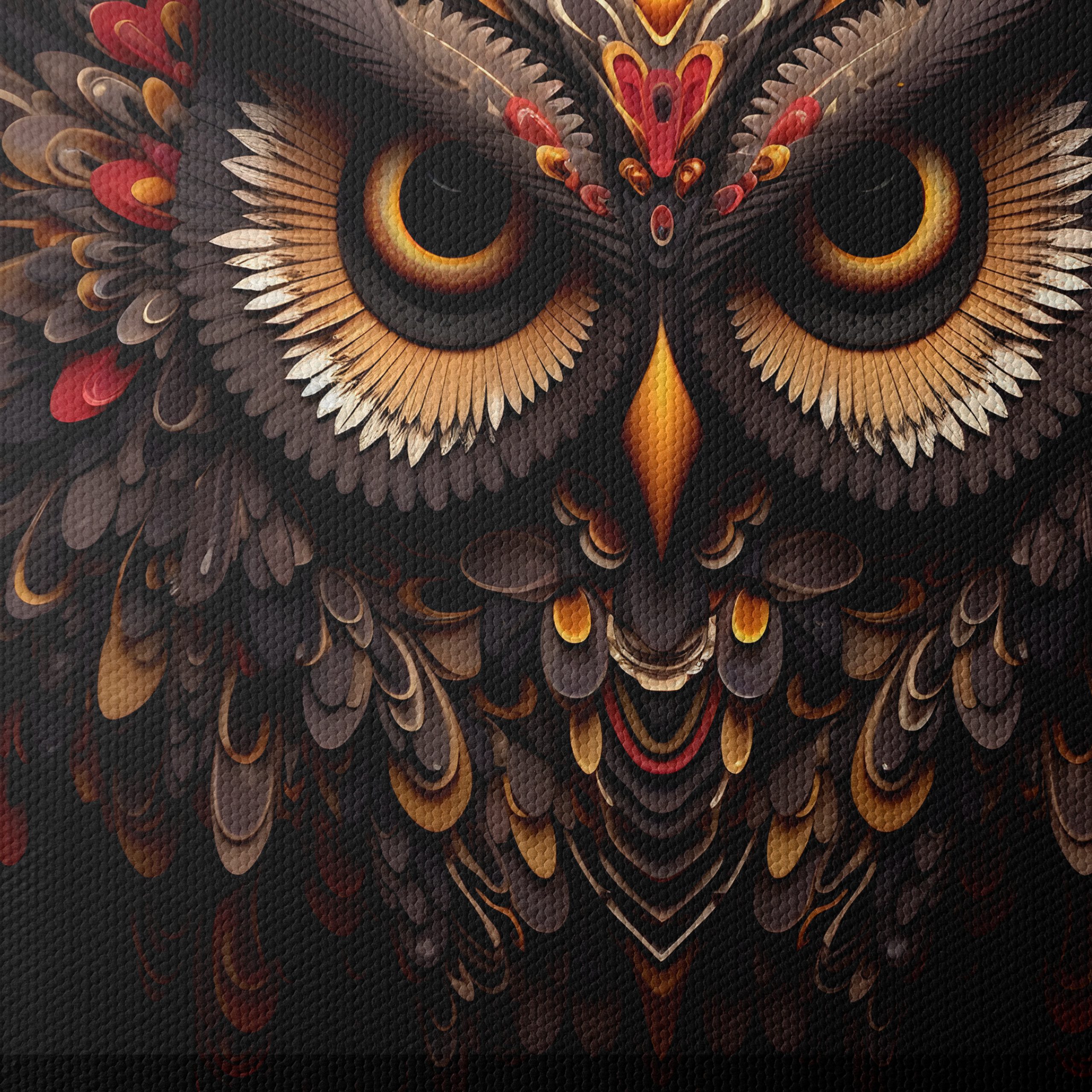 Stylized Owl Artwork with Intricate Details - Image 4
