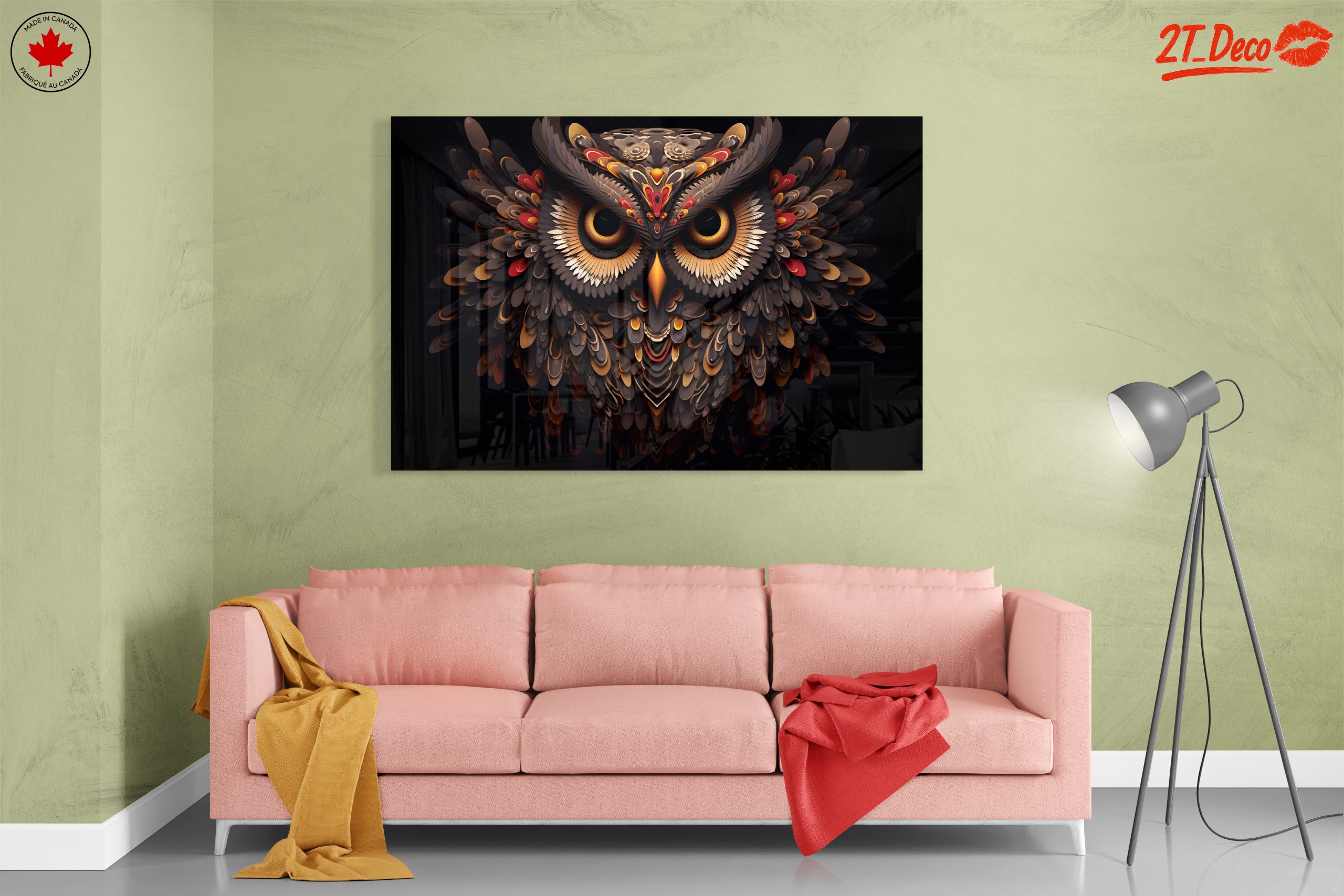Stylized Owl Artwork with Intricate Details - Image 7