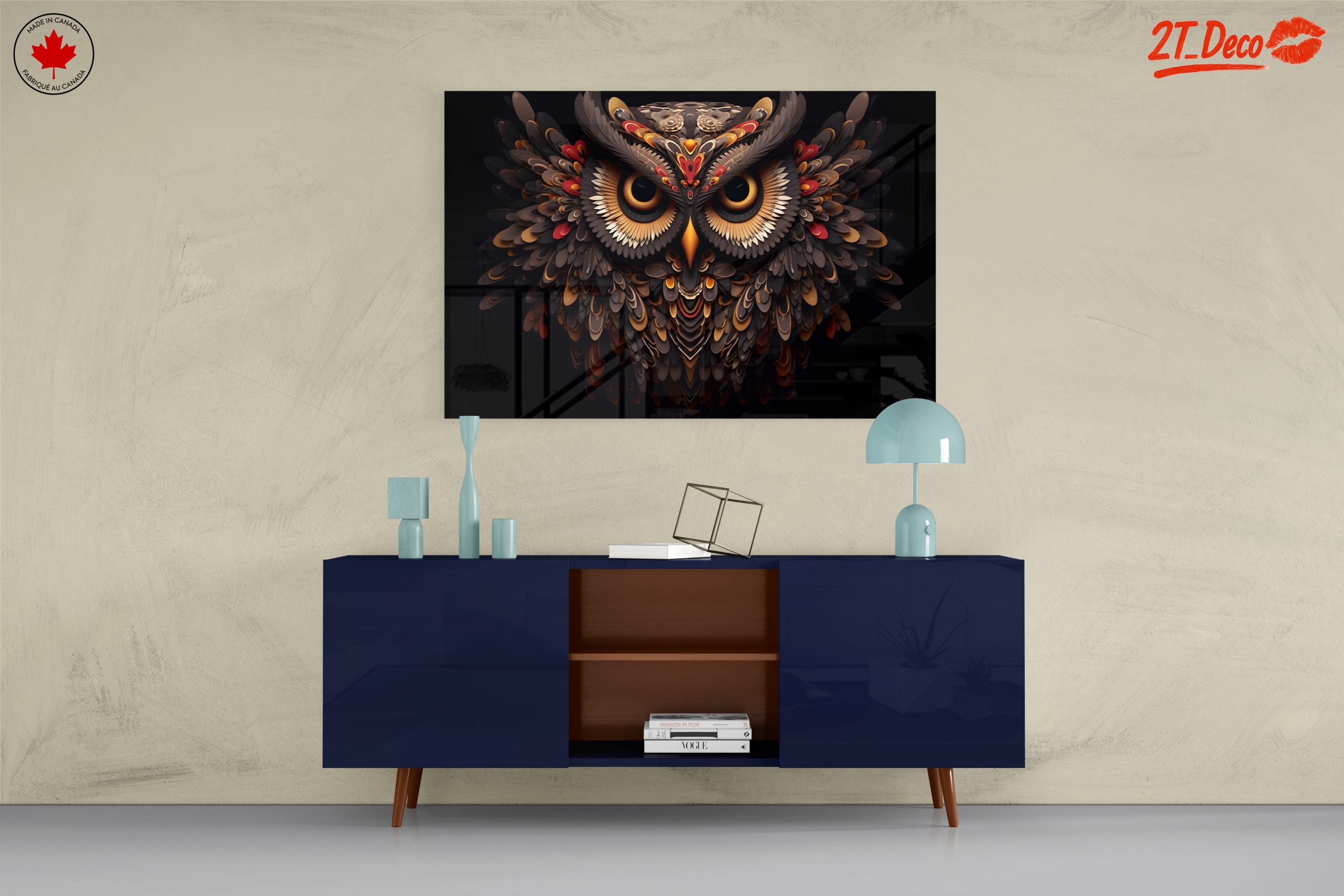 Stylized Owl Artwork with Intricate Details - Image 8