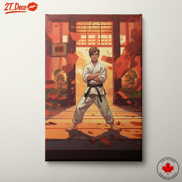 Martial Artist in Dynamic Action Pose