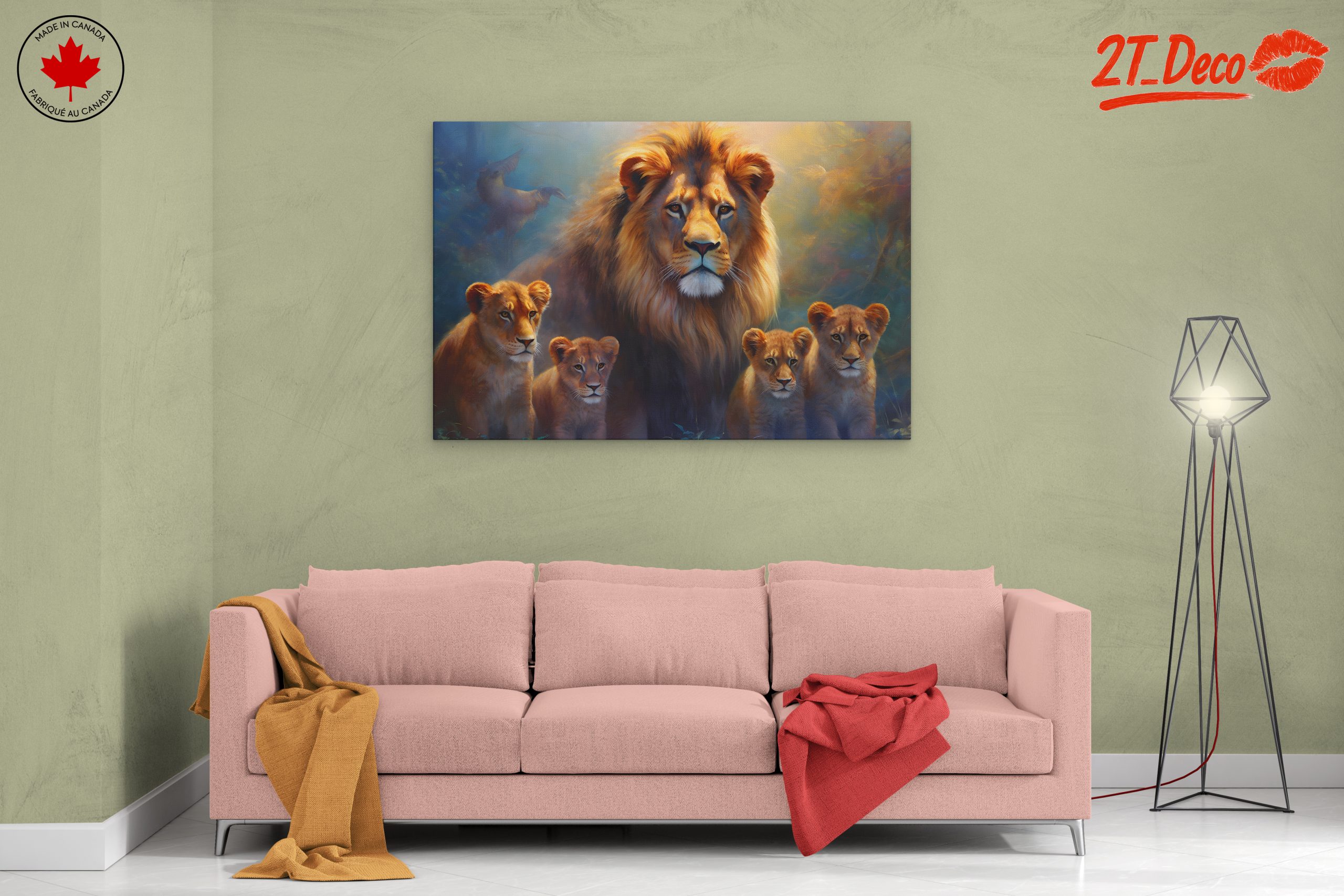 Majestic Lions and Their Cubs in Nature - Image 2
