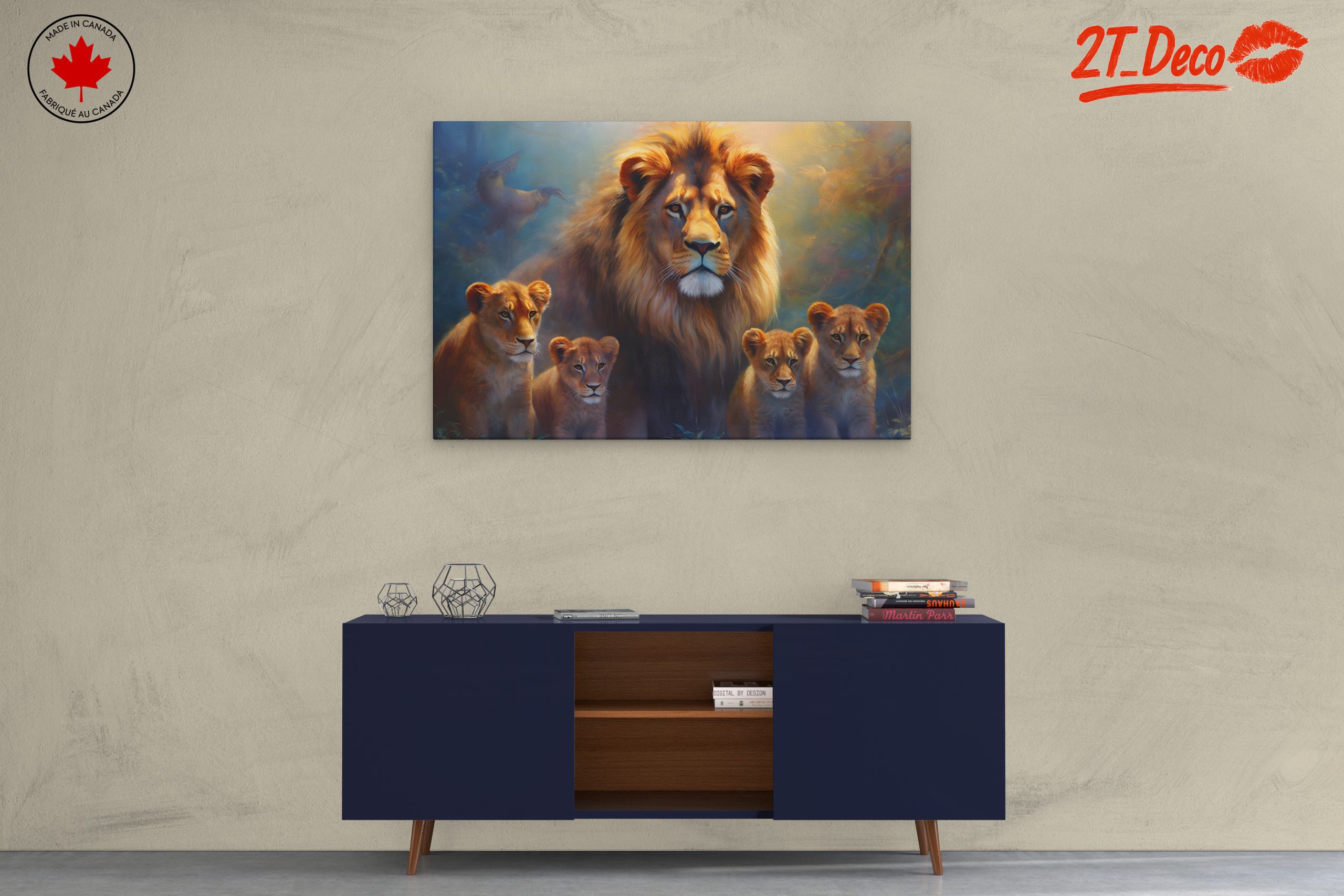 Majestic Lions and Their Cubs in Nature - Image 3