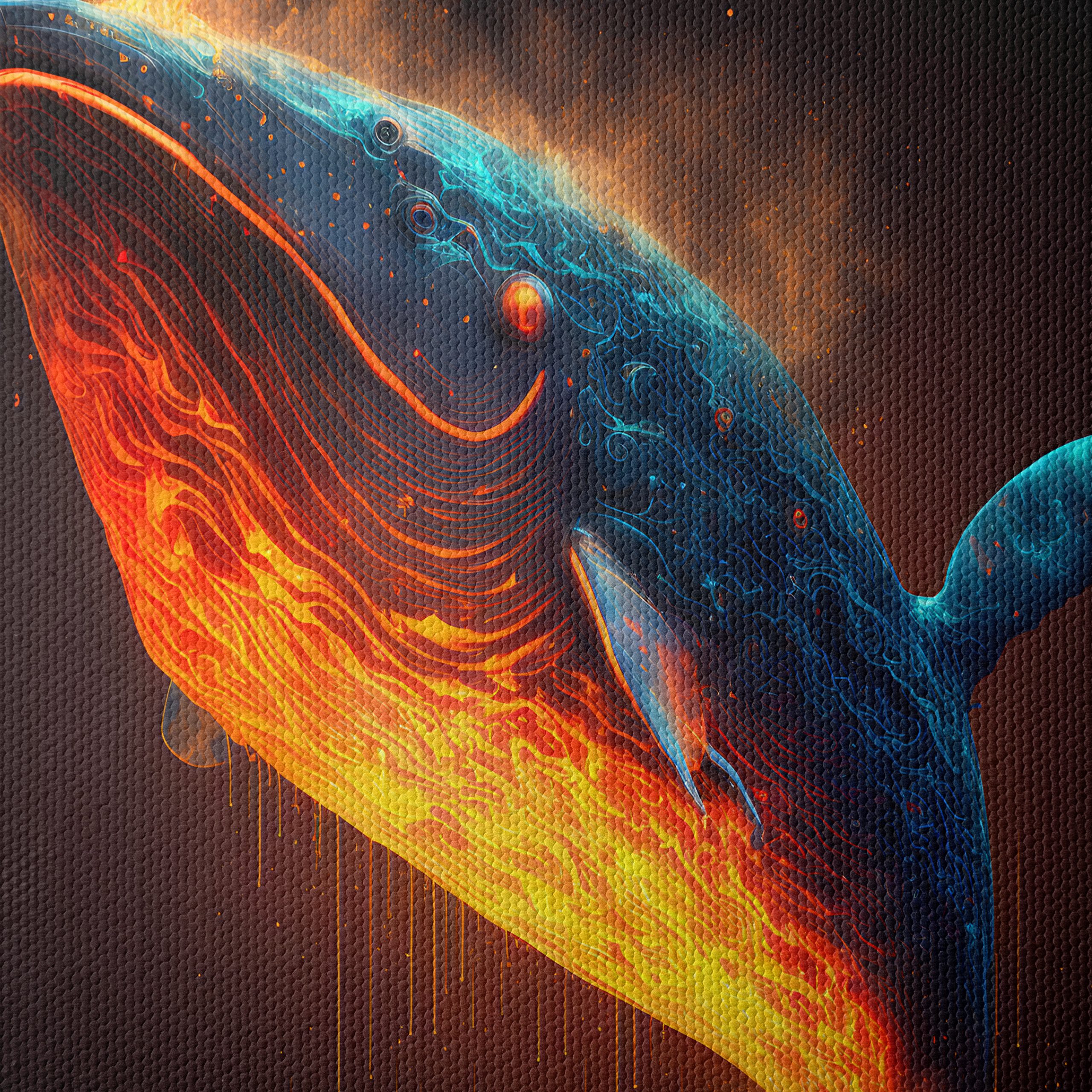 Vibrant Dynamic Aquatic Whale Art - Image 4