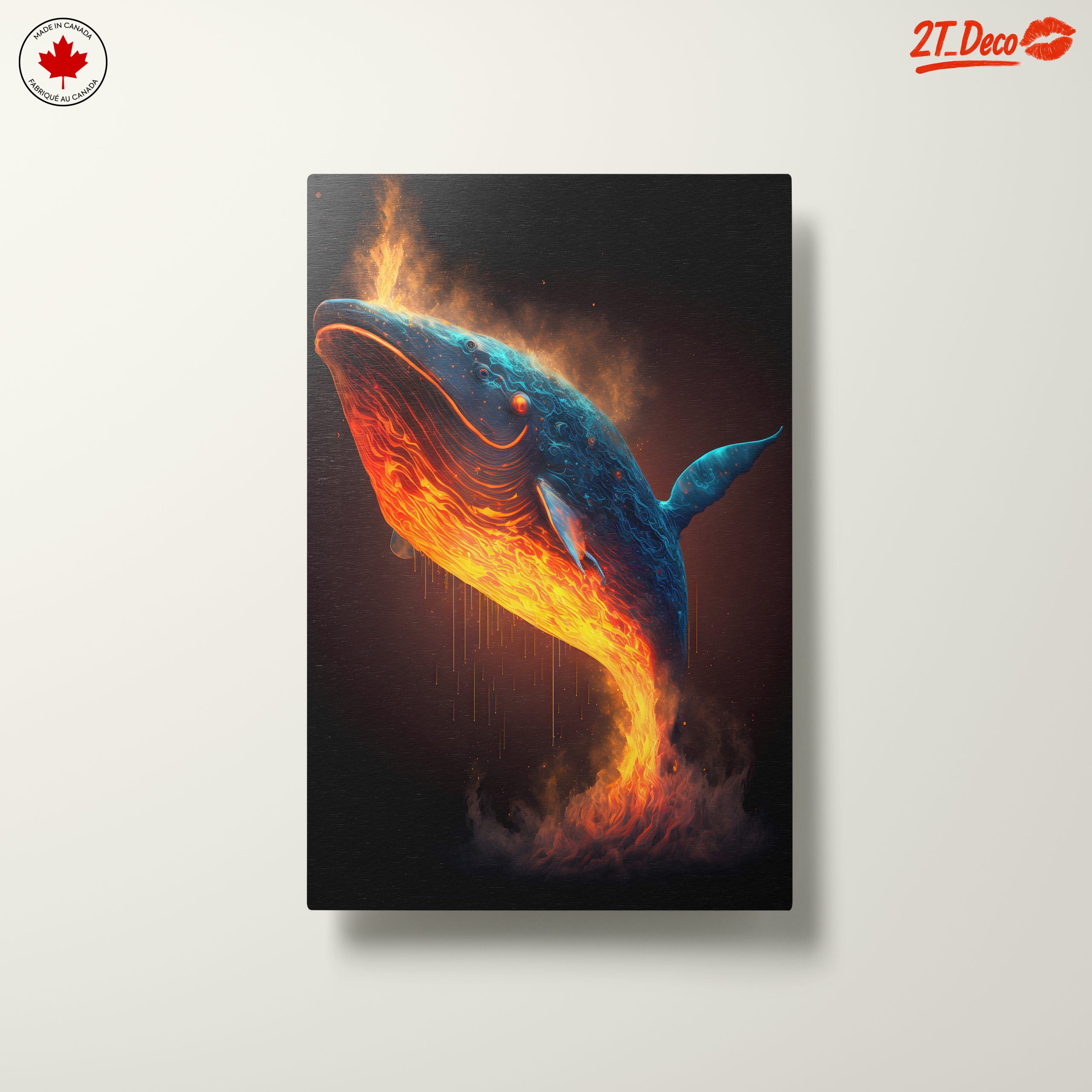 Vibrant Dynamic Aquatic Whale Art - Image 10