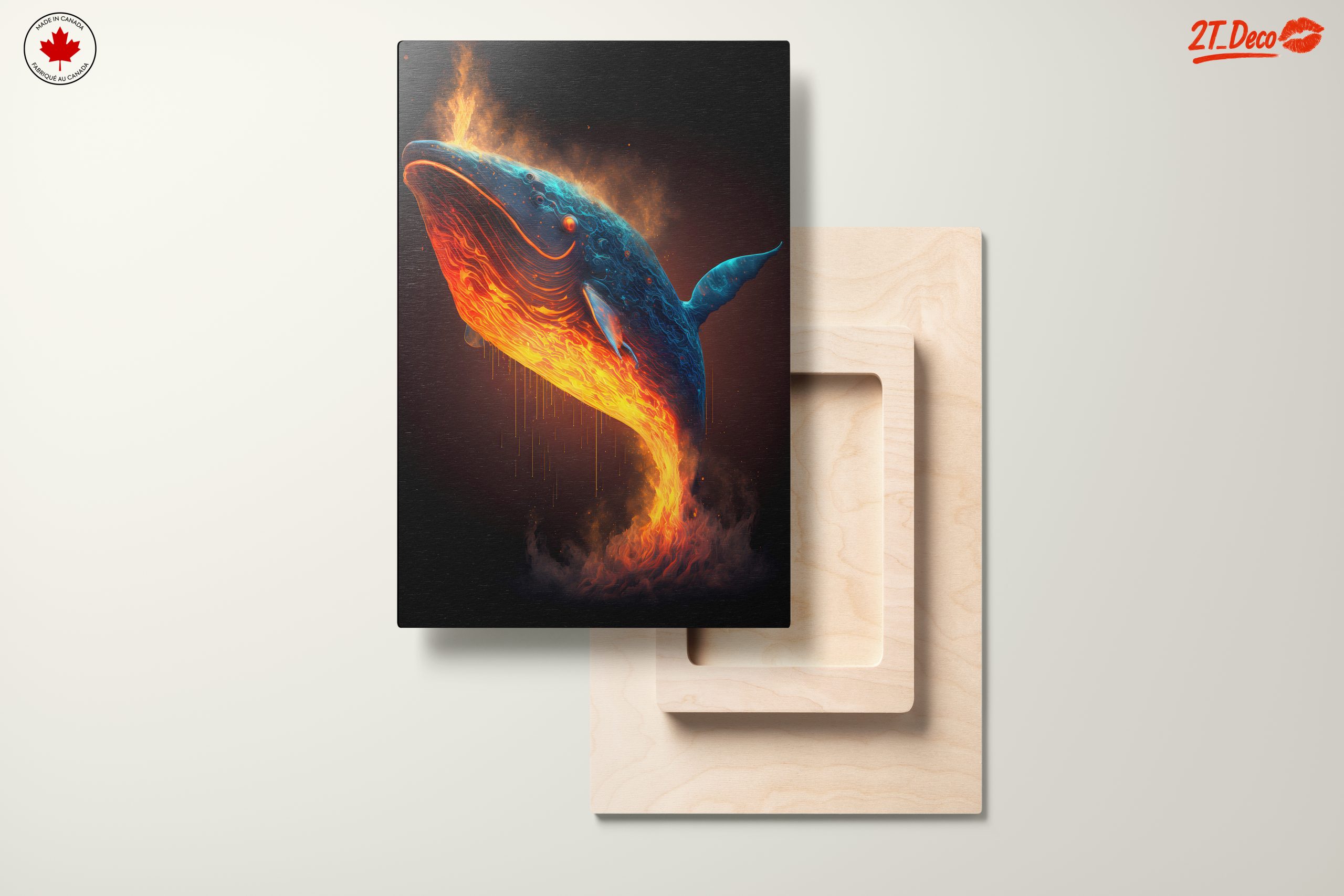 Vibrant Dynamic Aquatic Whale Art - Image 11