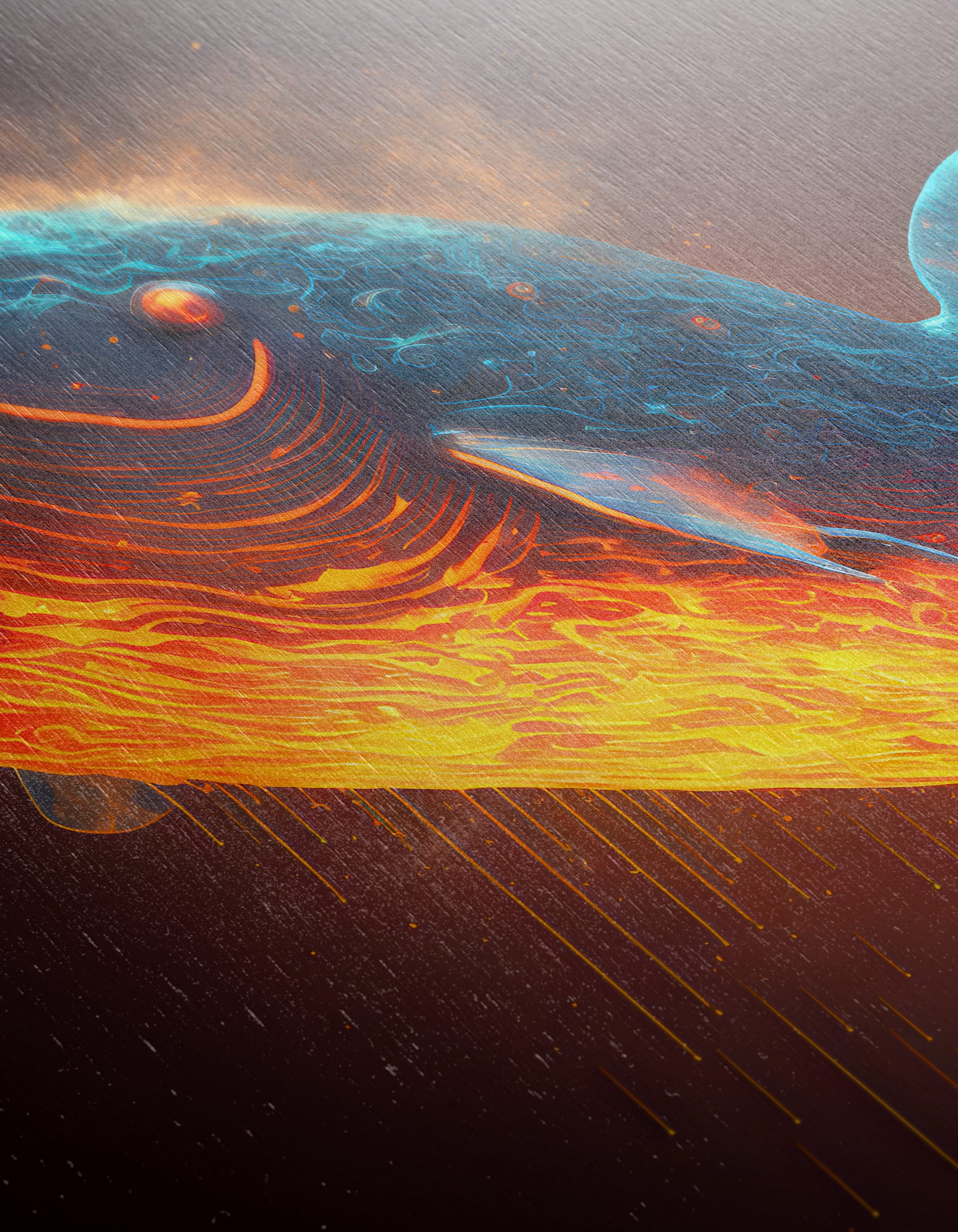 Vibrant Dynamic Aquatic Whale Art - Image 12