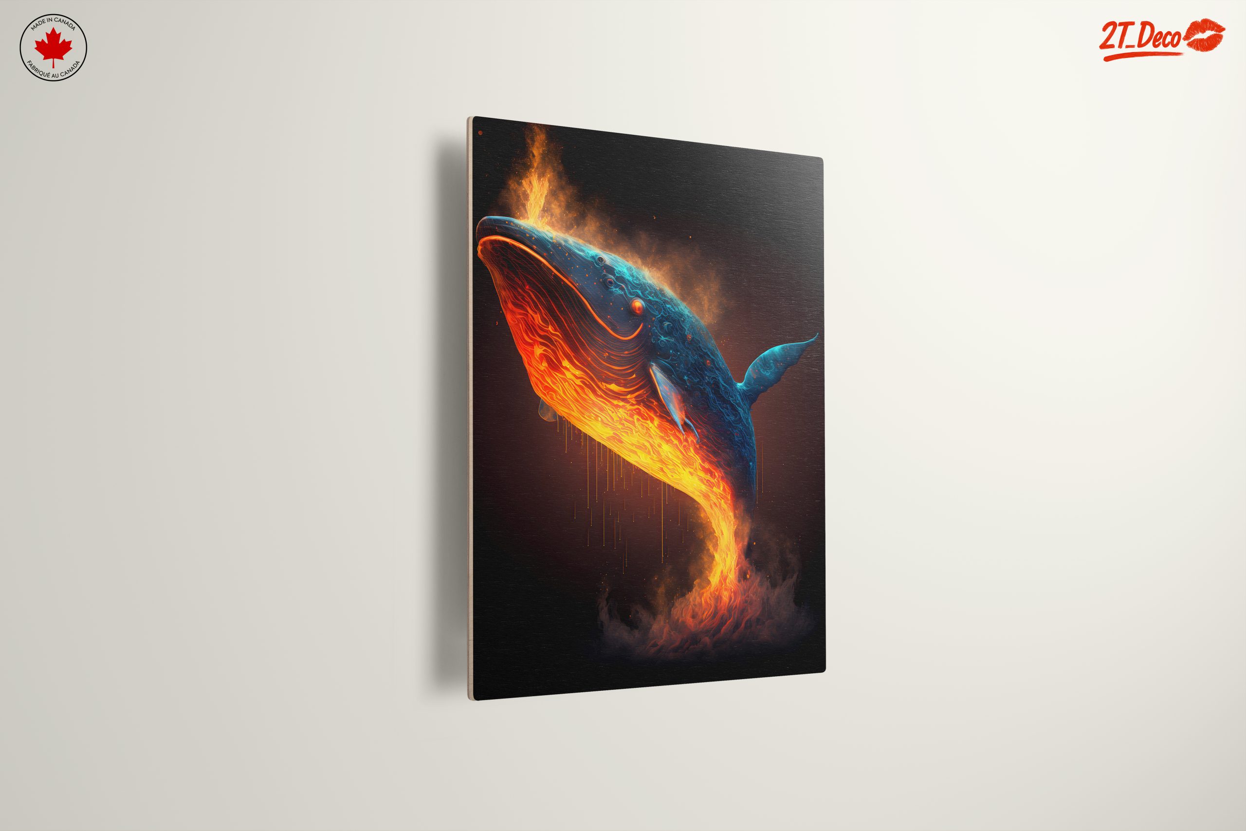 Vibrant Dynamic Aquatic Whale Art - Image 13