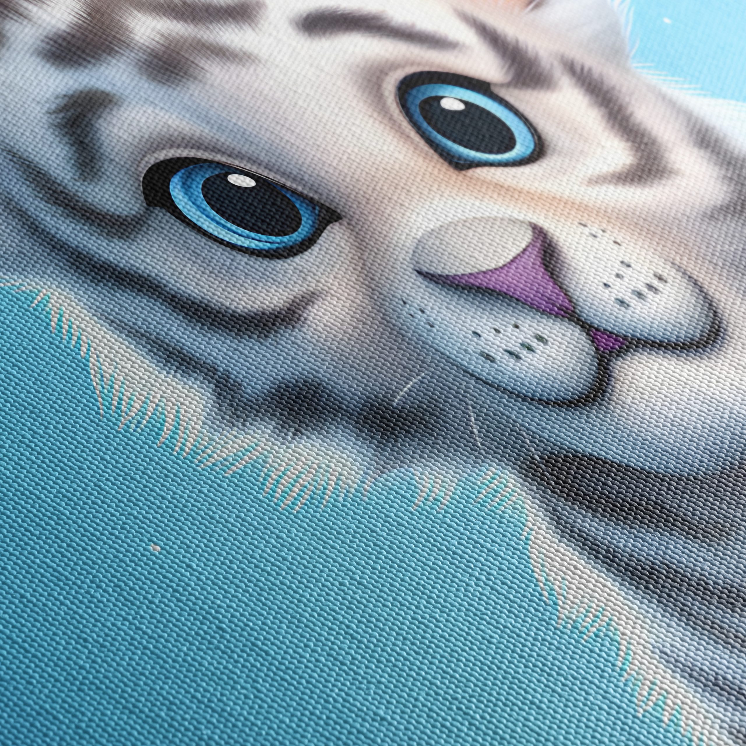 Playful White Tiger Illustration Art - Image 5