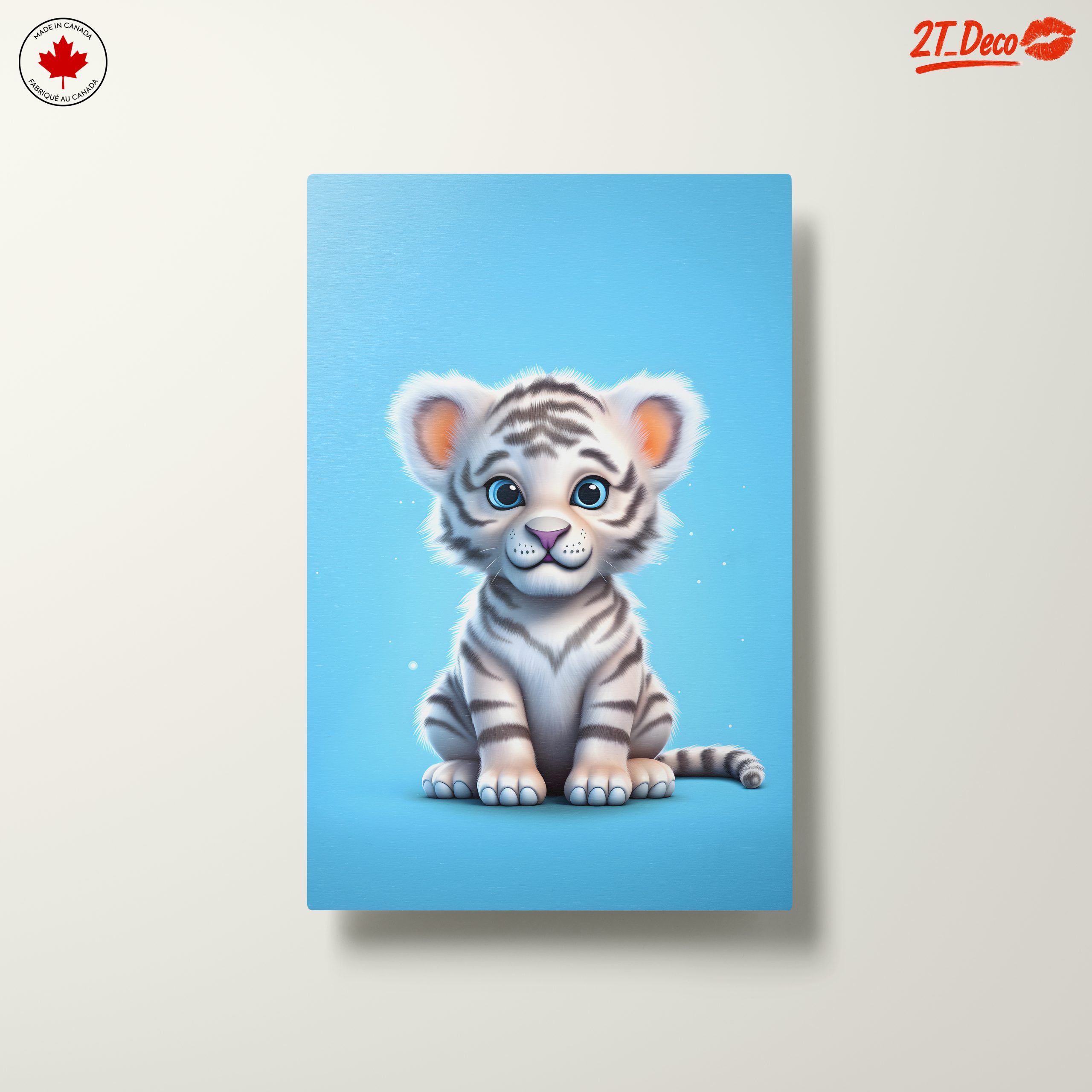 Playful White Tiger Illustration Art - Image 10