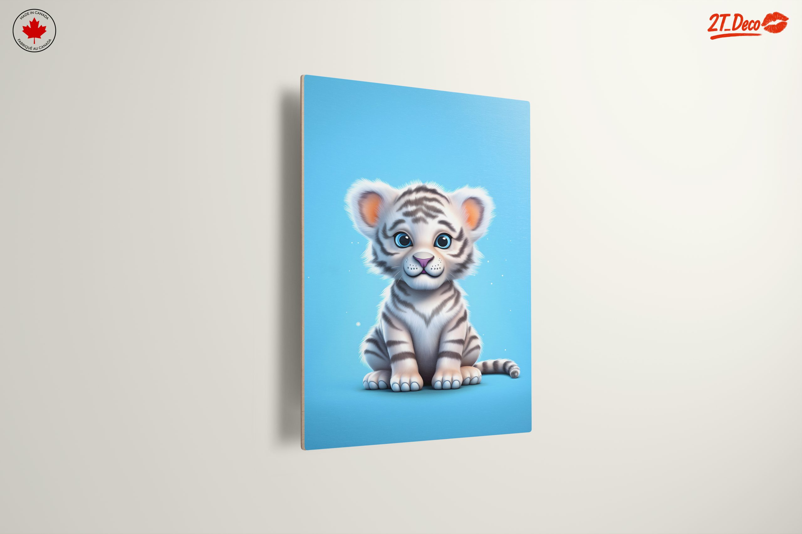 Playful White Tiger Illustration Art - Image 13