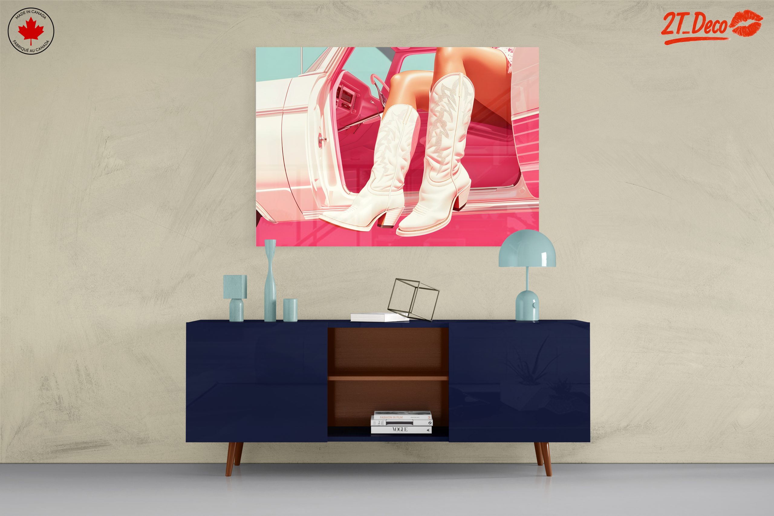 Stylish White Cowboy Boots by Car - Image 8