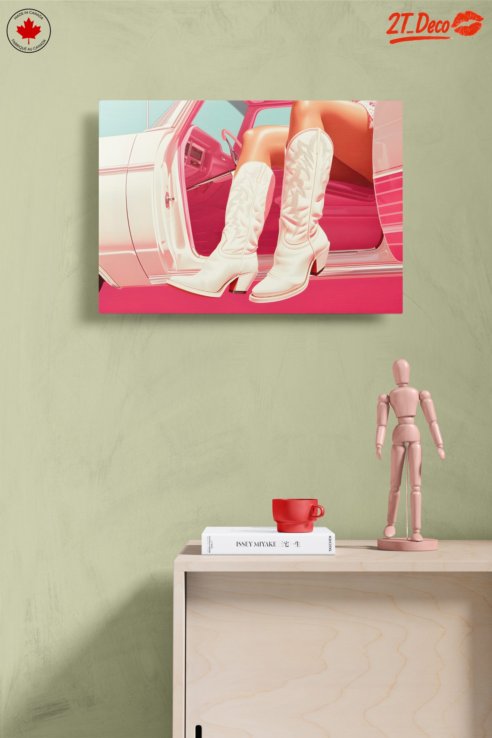 Stylish White Cowboy Boots by Car - Image 14