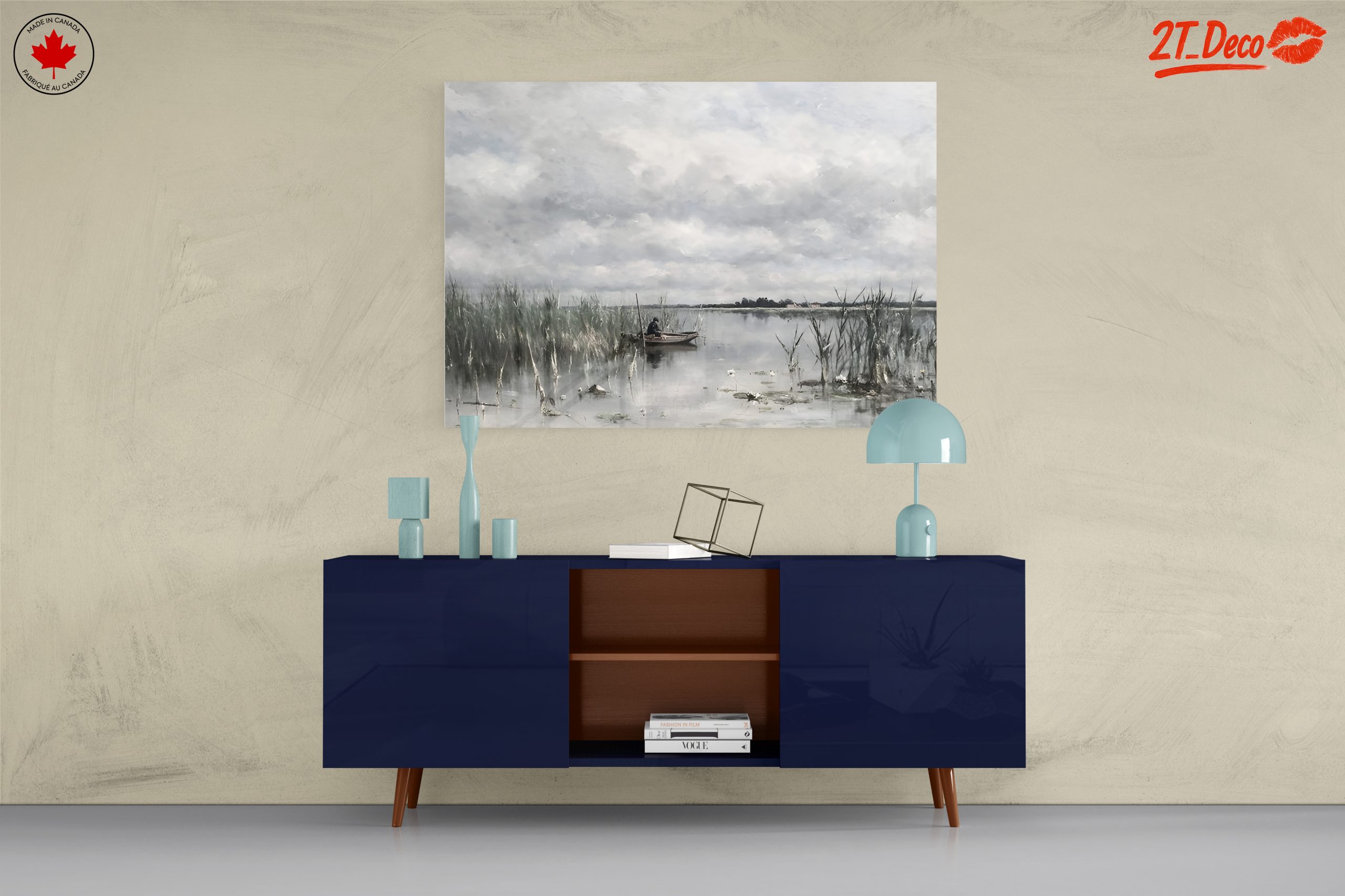 Serene Nature Landscape with Fisherman - Image 8