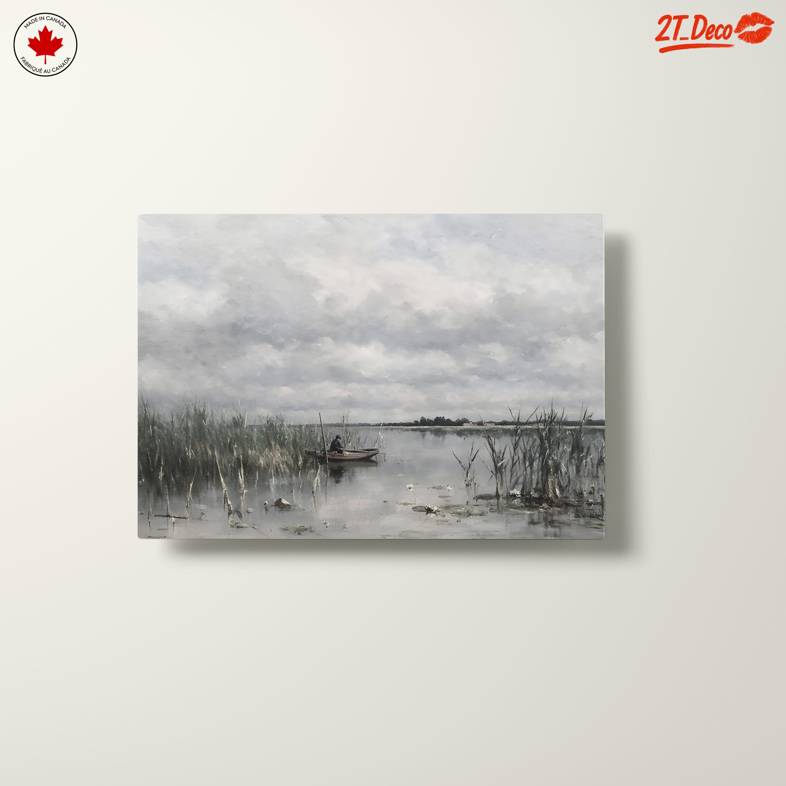 Serene Nature Landscape with Fisherman - Image 10