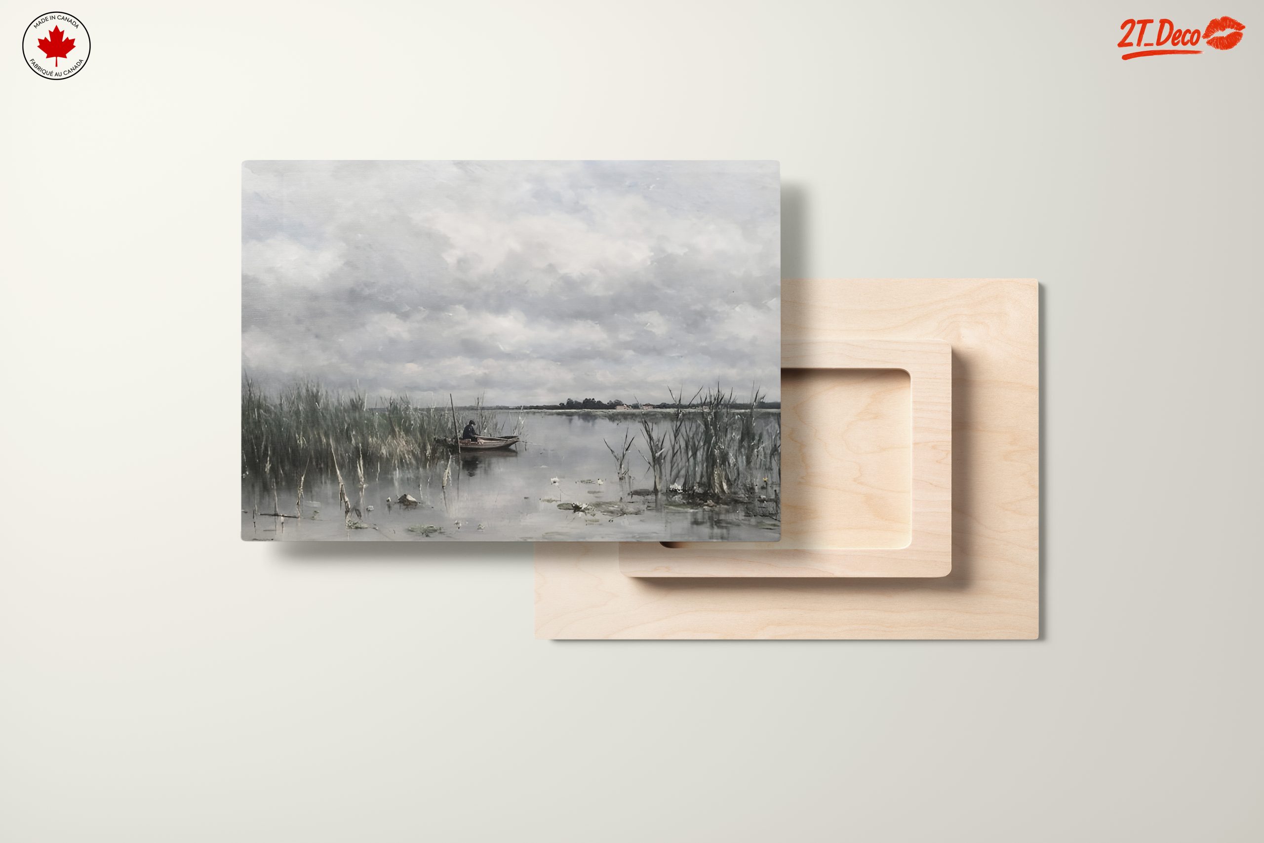 Serene Nature Landscape with Fisherman - Image 11