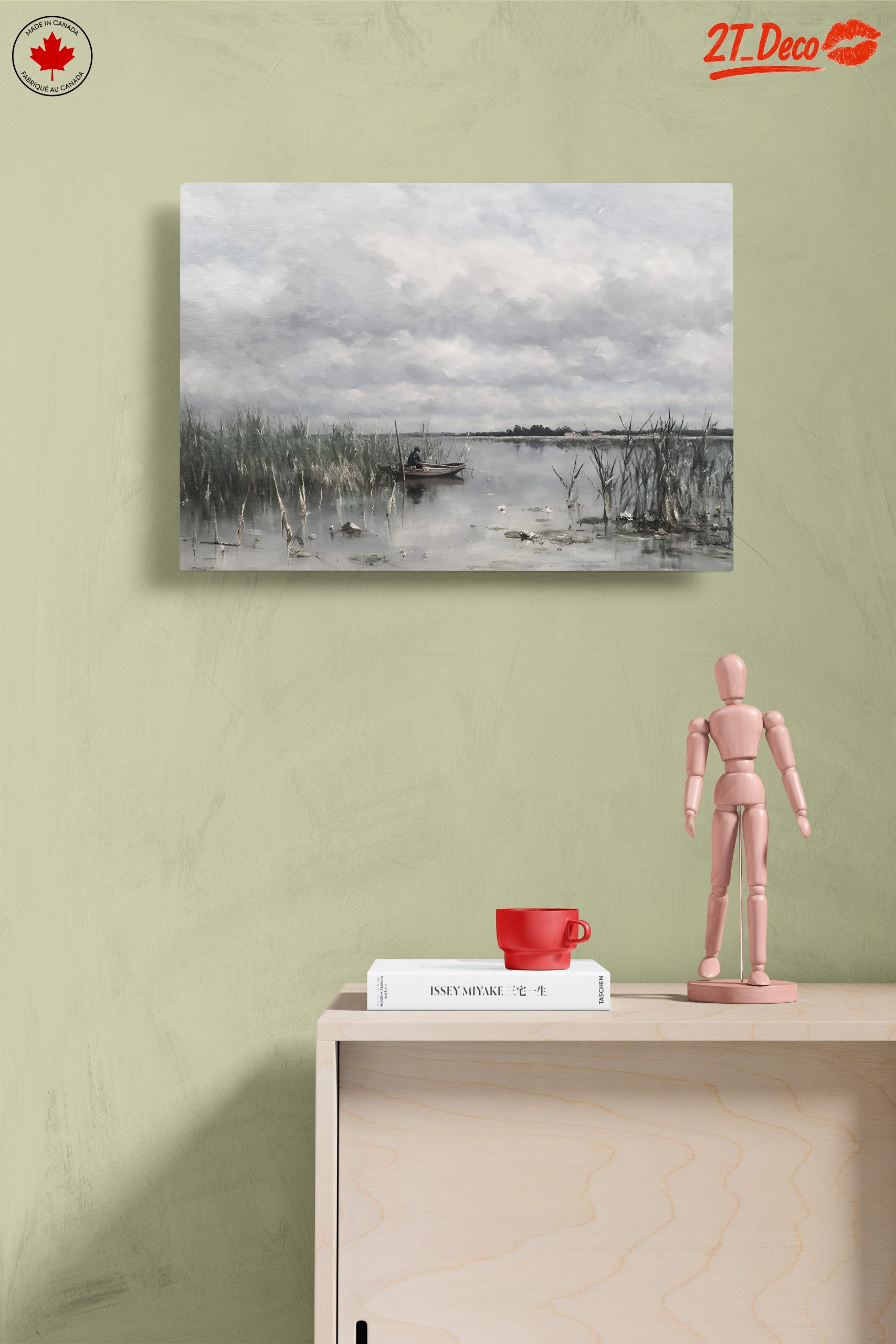 Serene Nature Landscape with Fisherman - Image 14