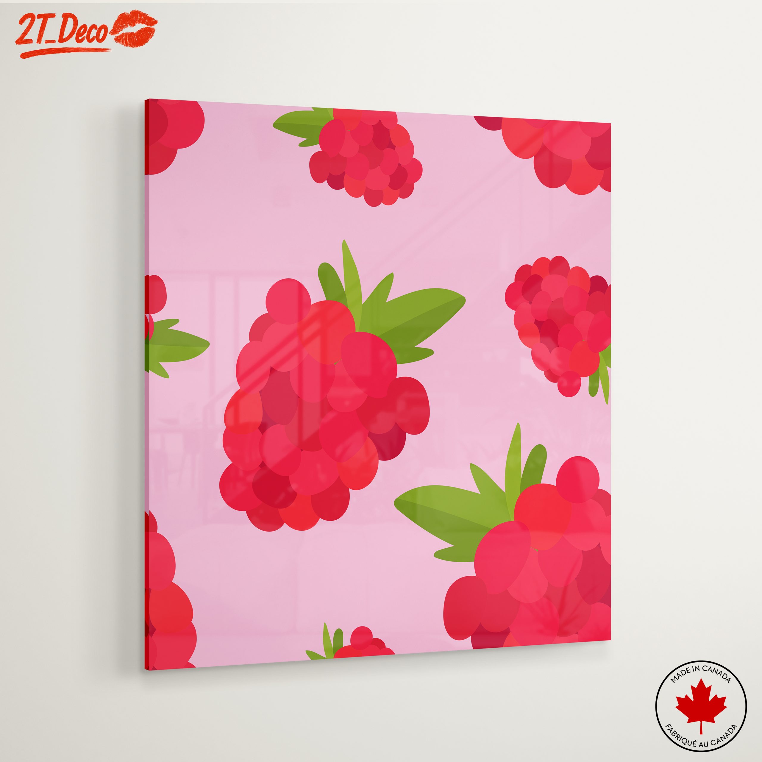 Vibrant Raspberry Abstract Art - Image 6