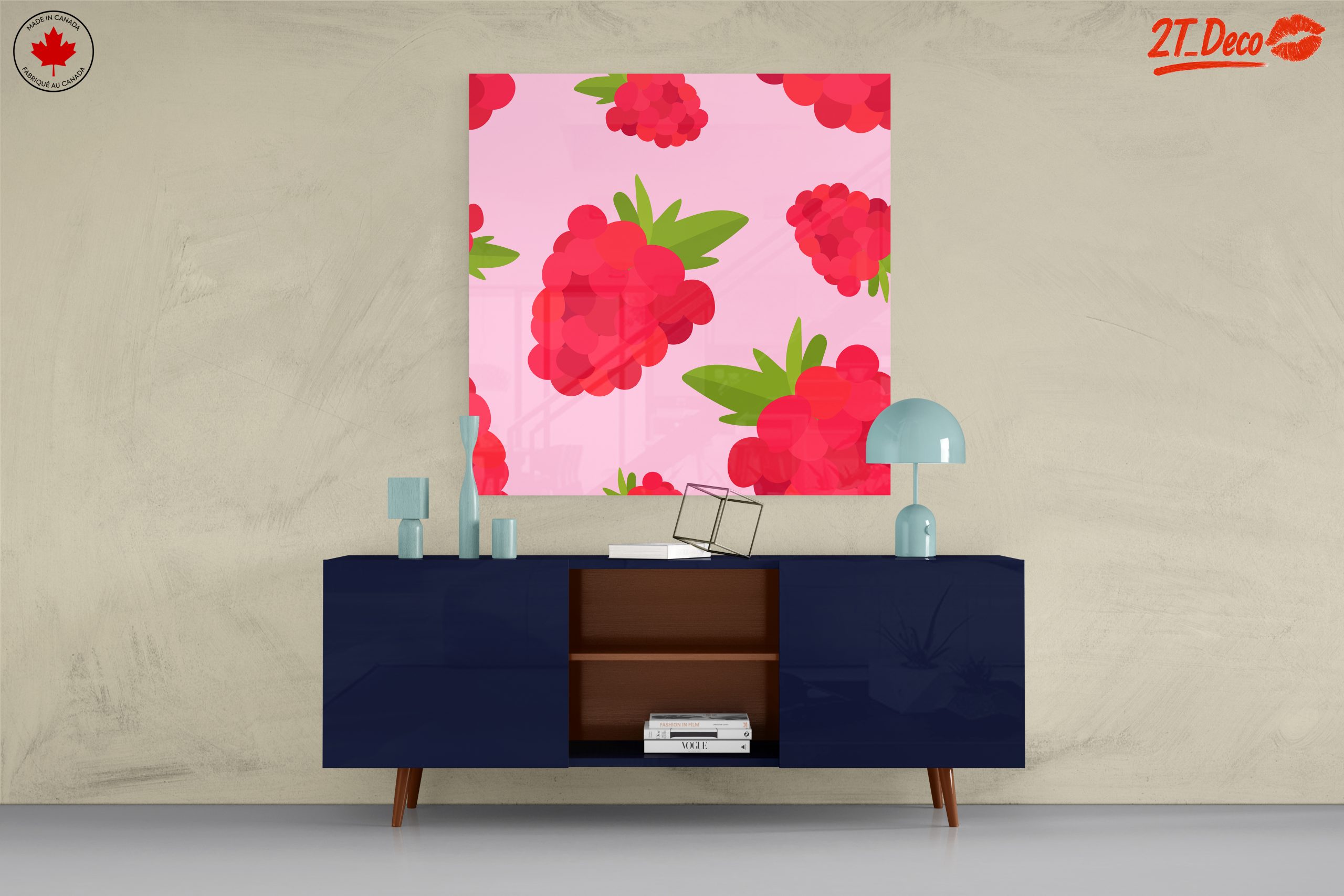 Vibrant Raspberry Abstract Art - Image 8