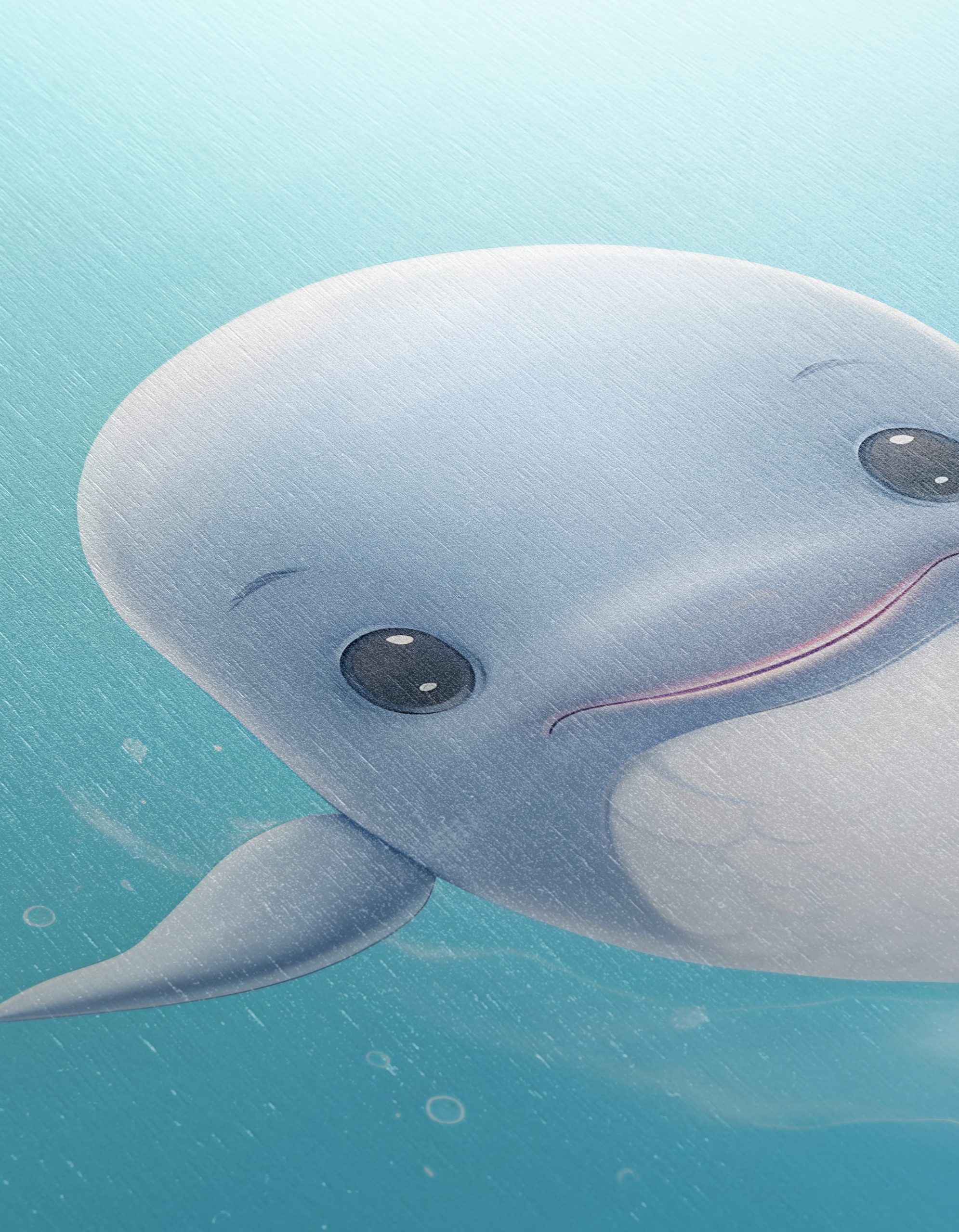 Adorable Whale Character Swimming in Blue Water - Image 12
