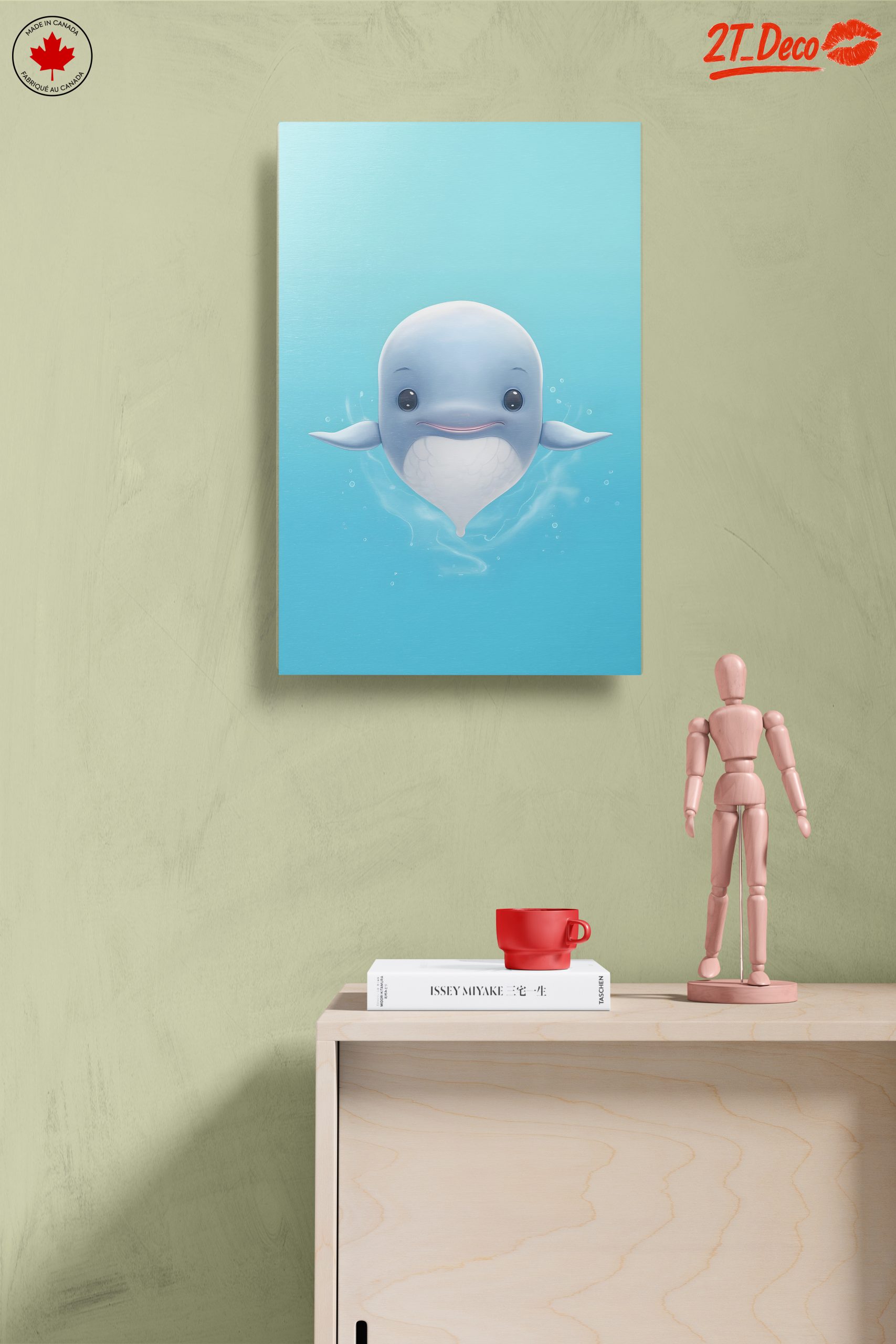 Adorable Whale Character Swimming in Blue Water - Image 14