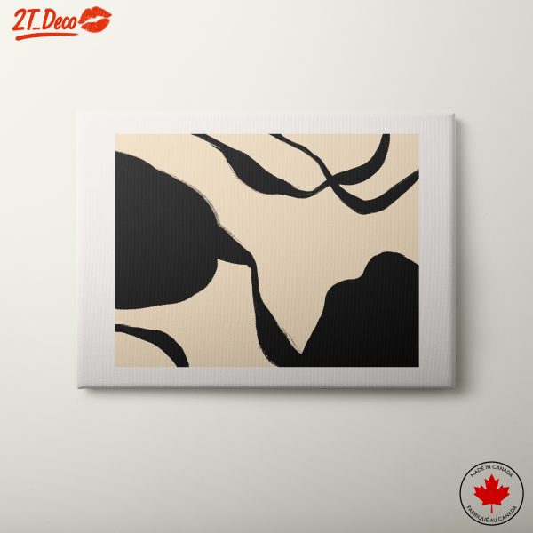 Bold Abstract Shapes in Black and Beige