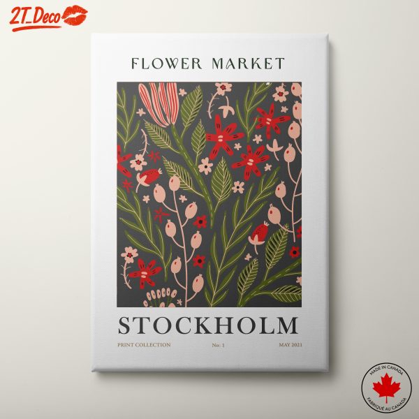 Flower Market Art Print Featuring Vibrant Floral Designs