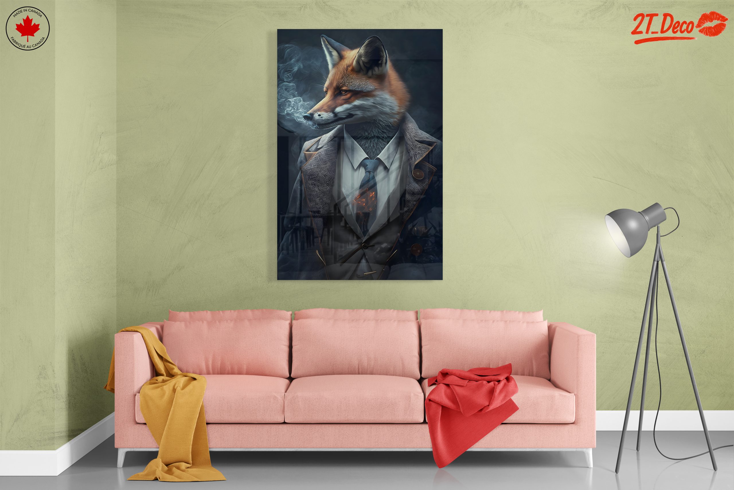 Stylish Fox in a Suit with Smoke - Image 7