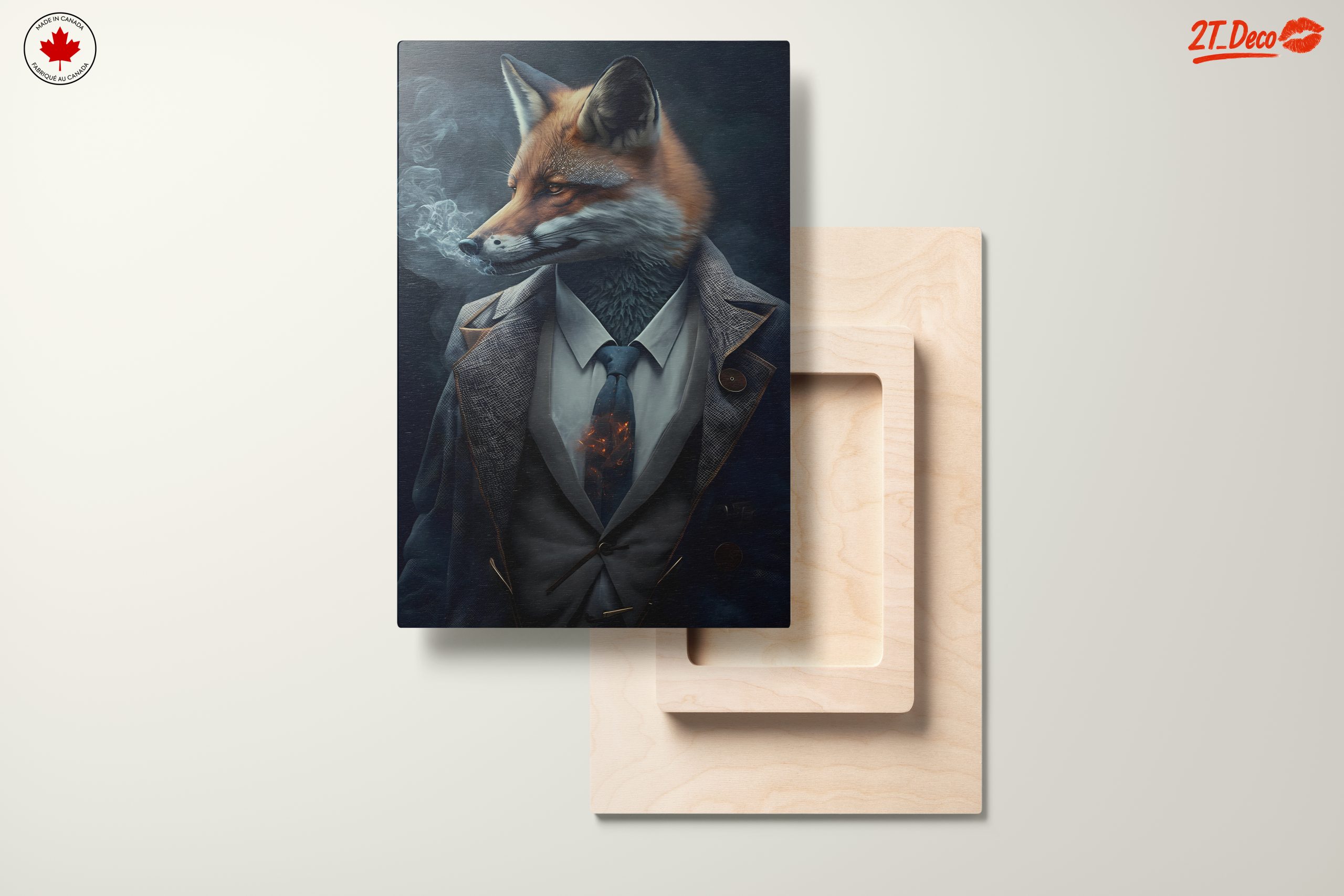 Stylish Fox in a Suit with Smoke - Image 11
