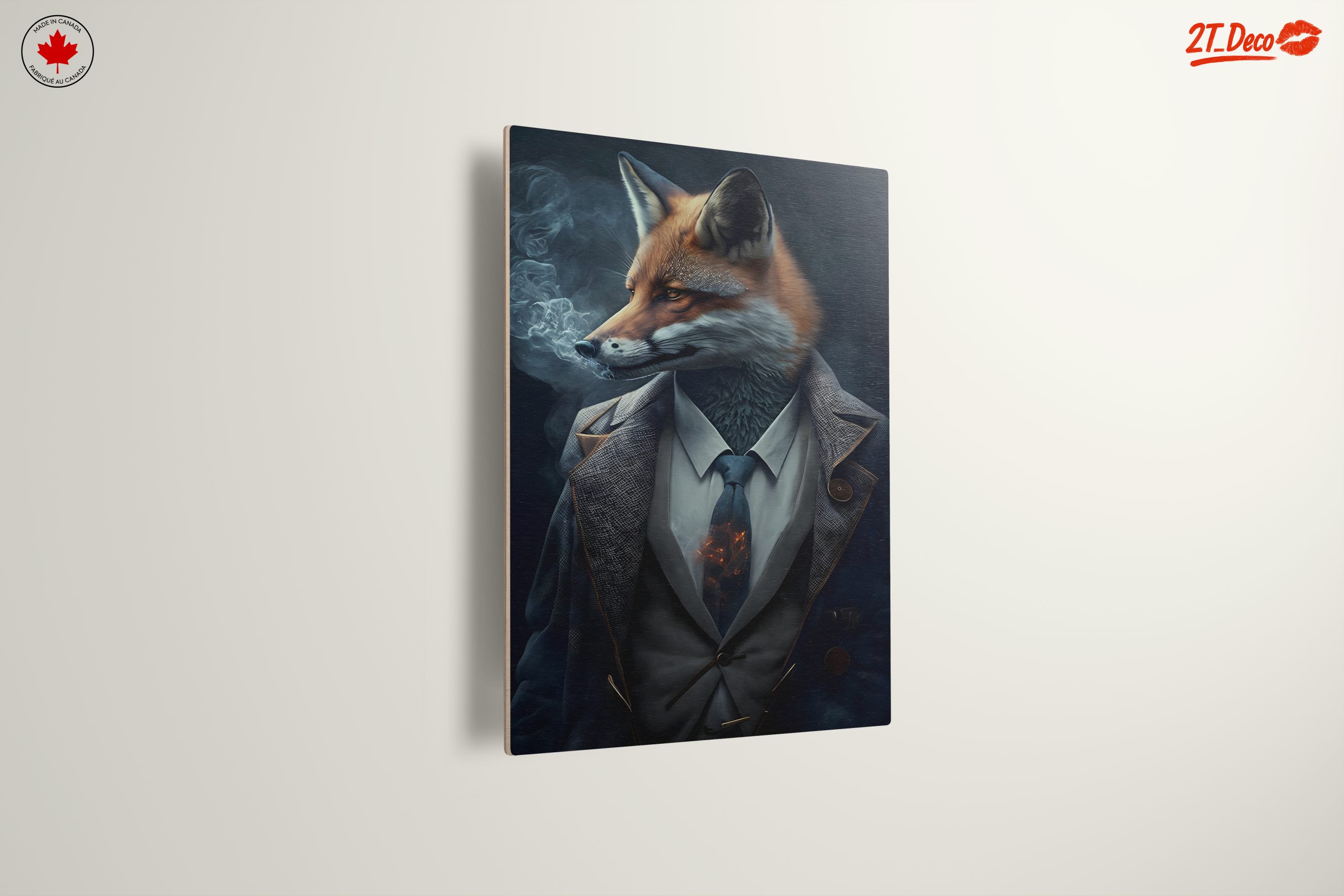 Stylish Fox in a Suit with Smoke - Image 13