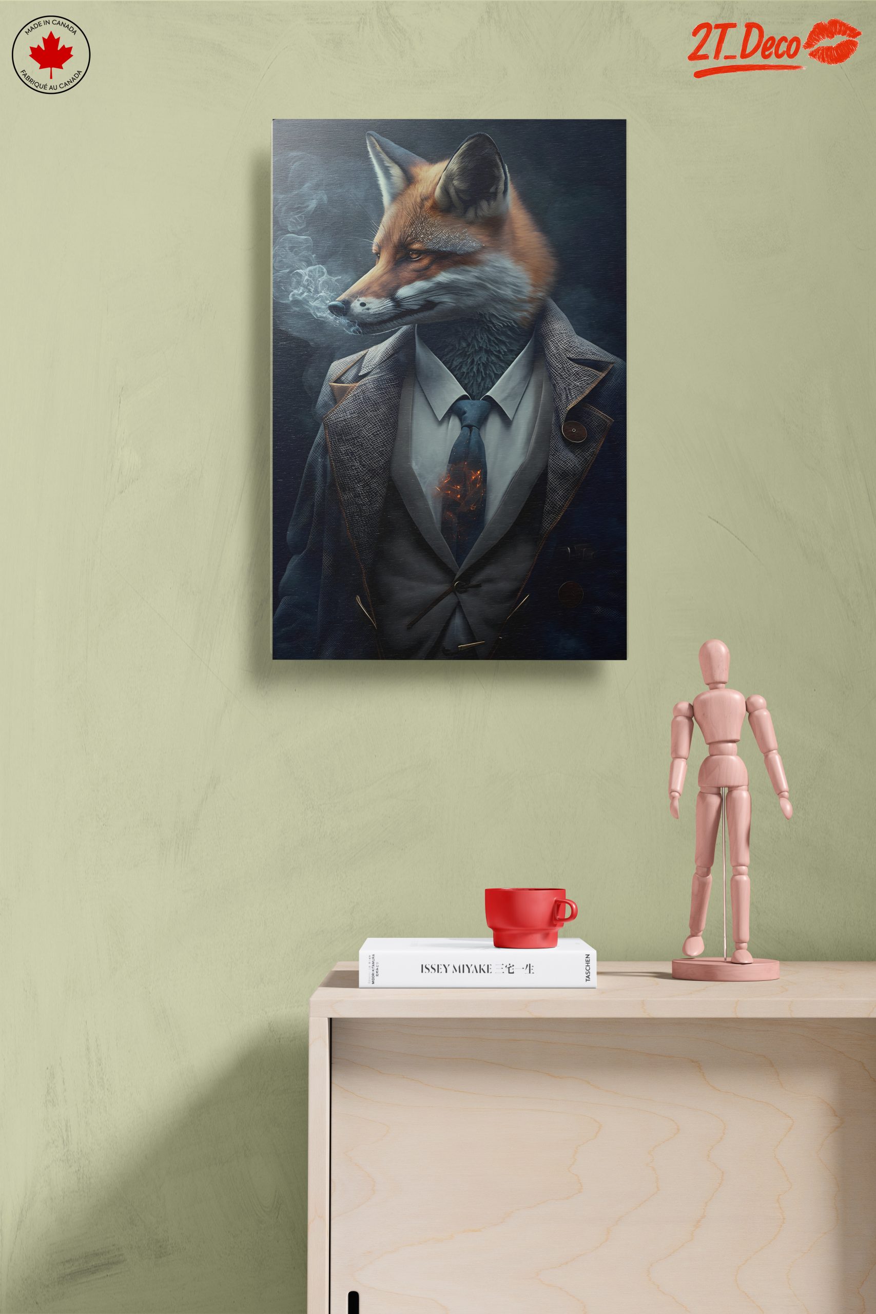 Stylish Fox in a Suit with Smoke - Image 14