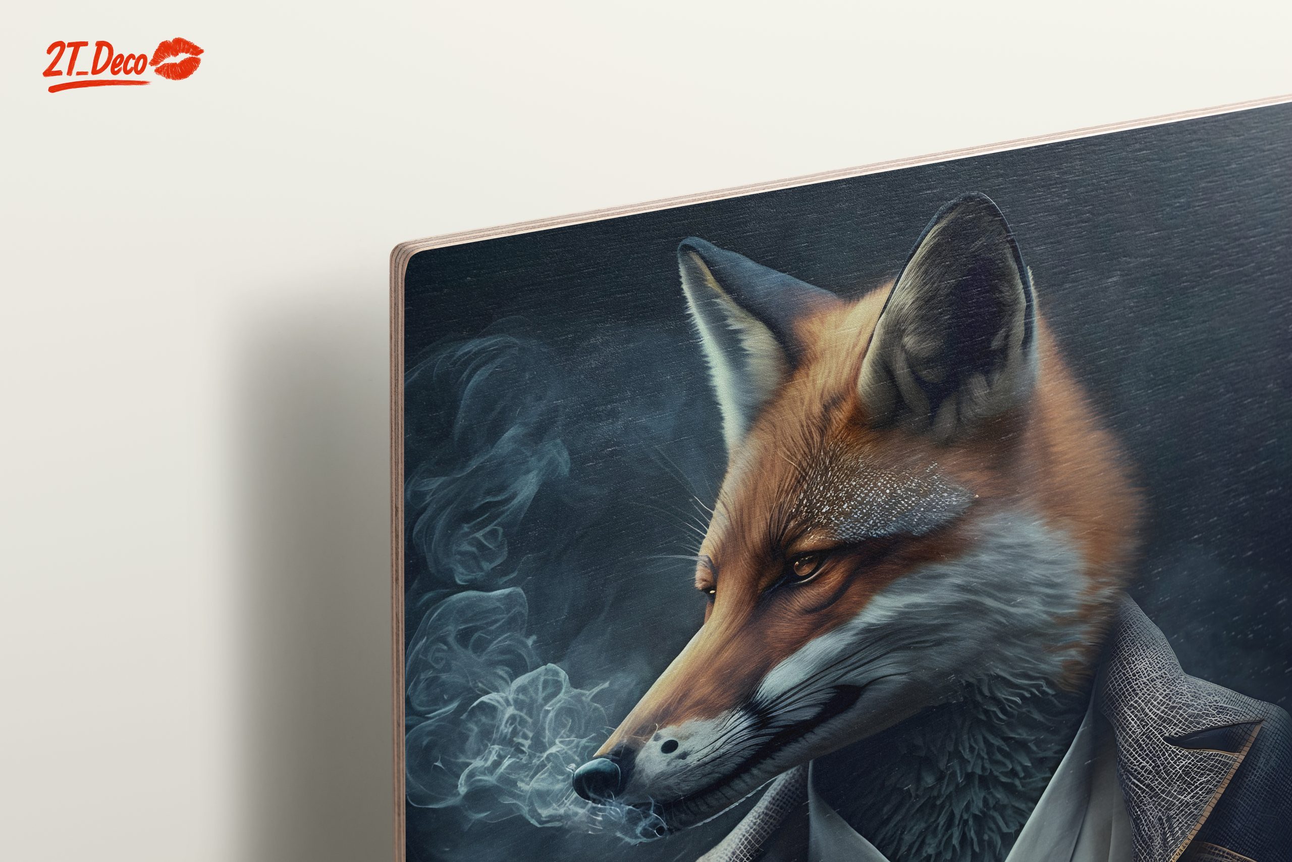 Stylish Fox in a Suit with Smoke - Image 15