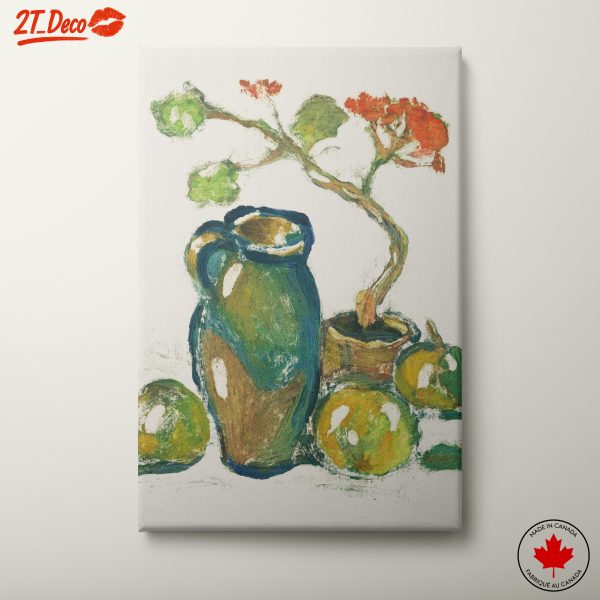 Vibrant Still Life with Green Jug and Fruits