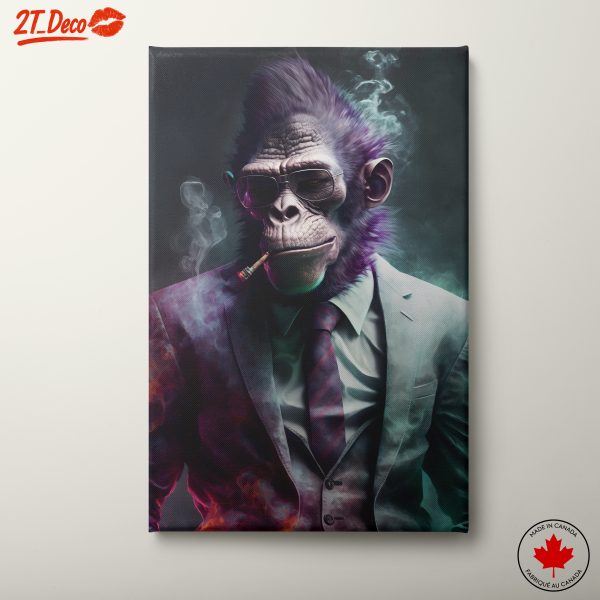 Stylized Gorilla Character in Suit Art