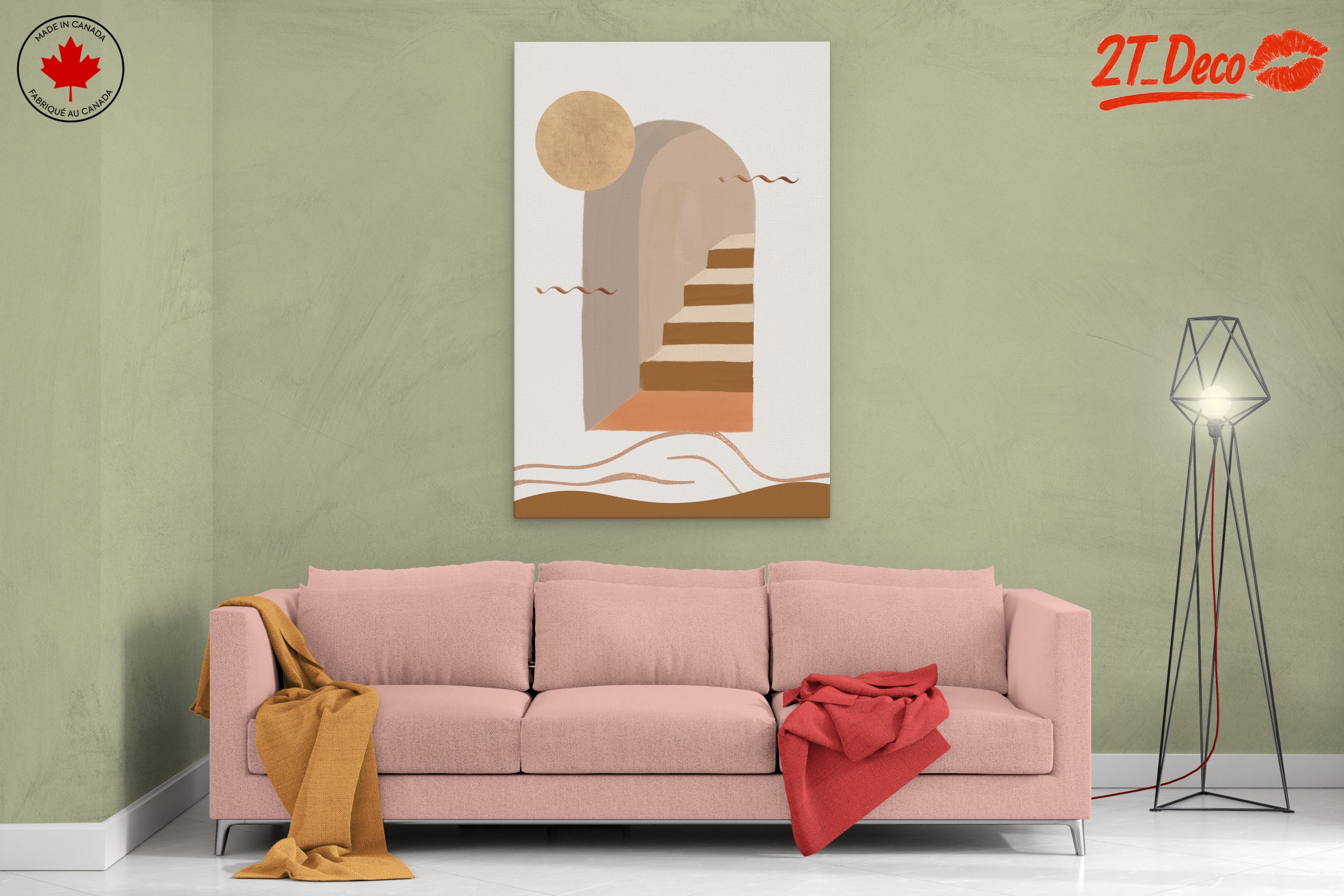 Abstract Staircase and Sun Artwork - Image 2
