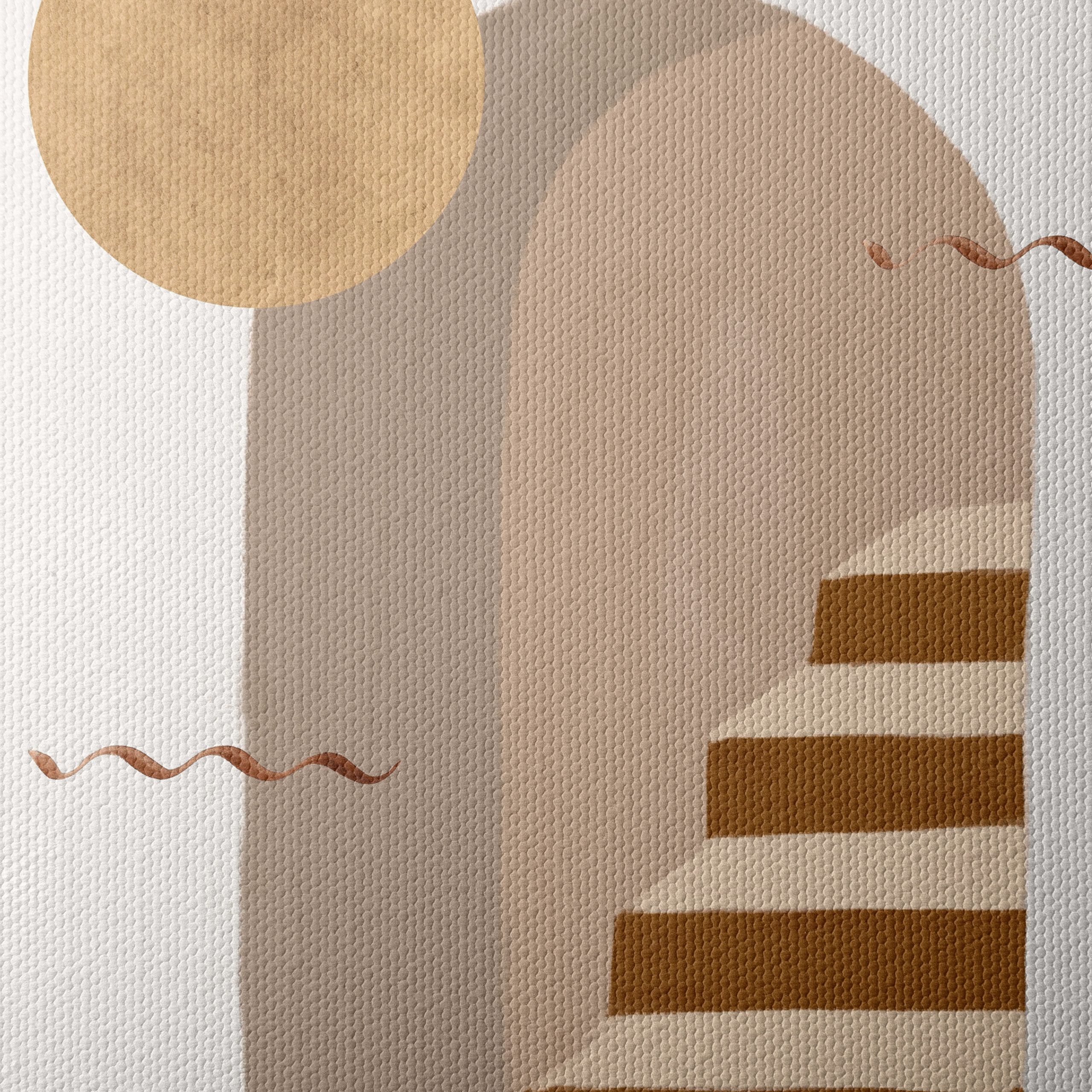 Abstract Staircase and Sun Artwork - Image 4